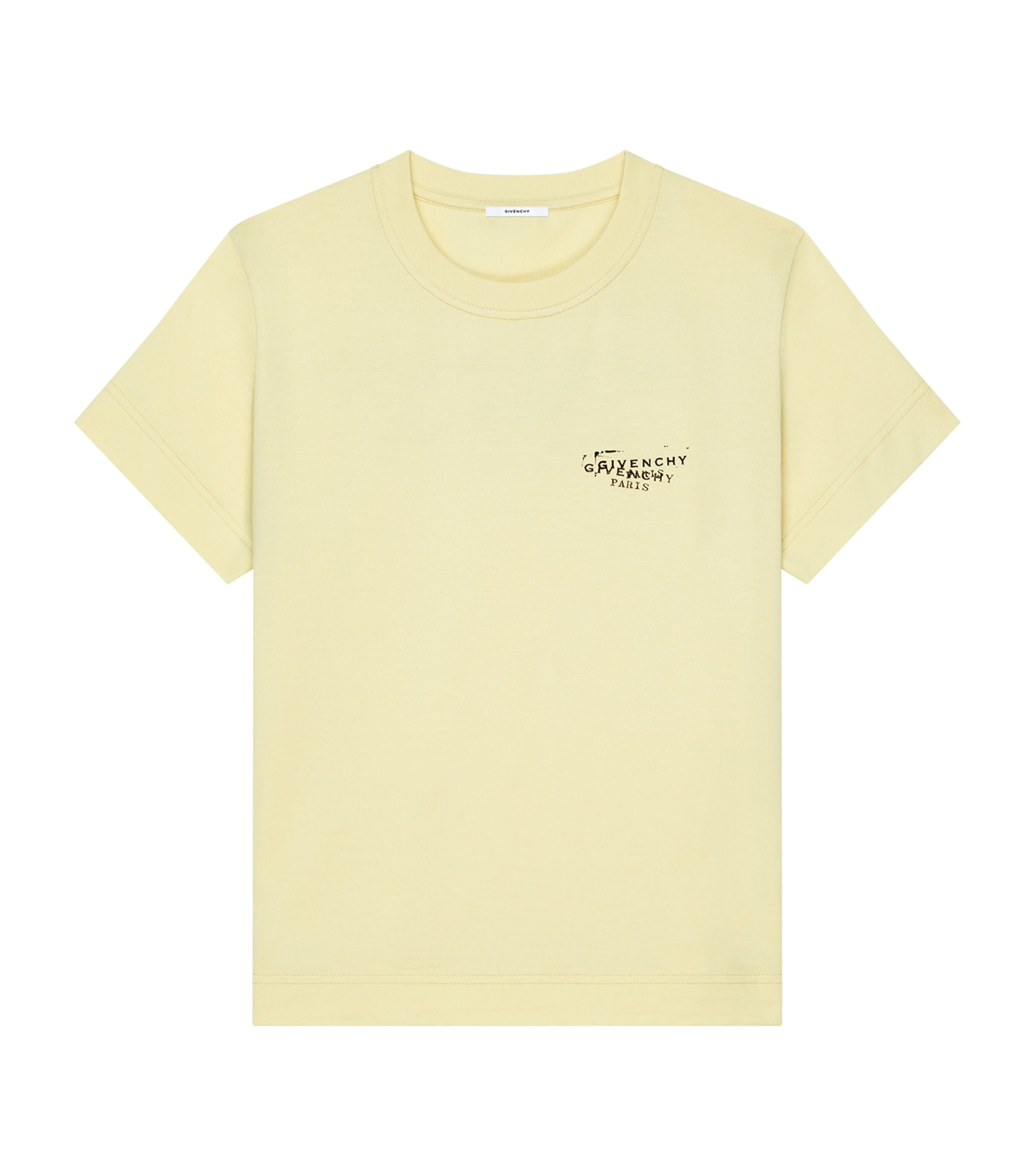 Givenchy Womens Cotton Stamp Print T-Shirt Butter