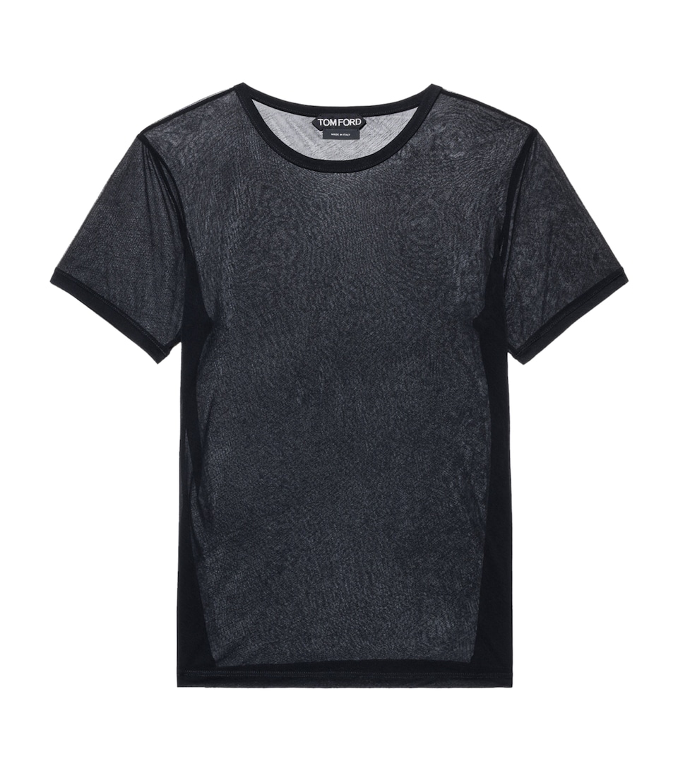 TOM FORD Womens Mesh Crew-Neck T-Shirt Naa