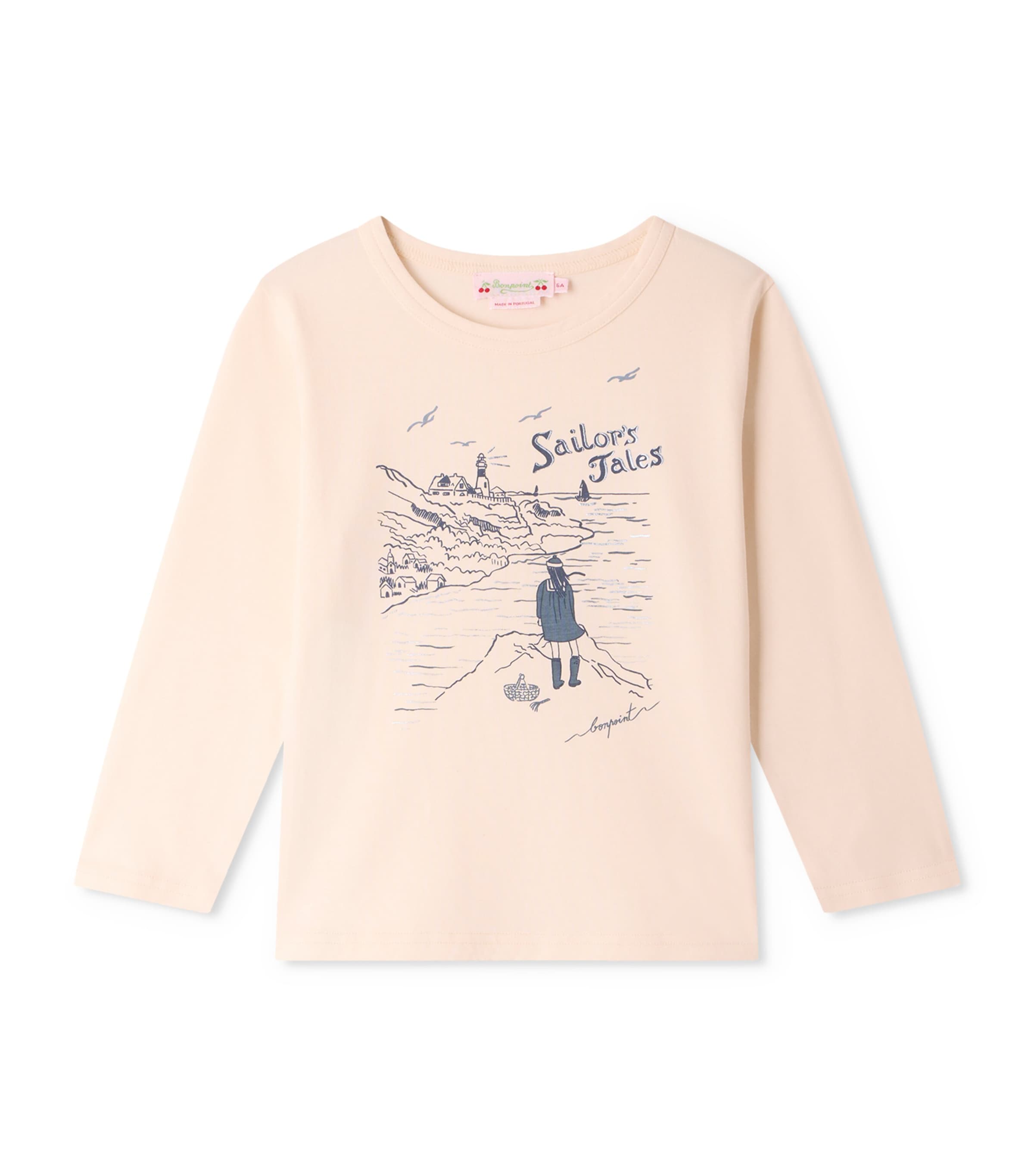 Bonpoint Cotton Printed Long-Sleeve T-Shirt (4-8 Years) Upb Ivoire