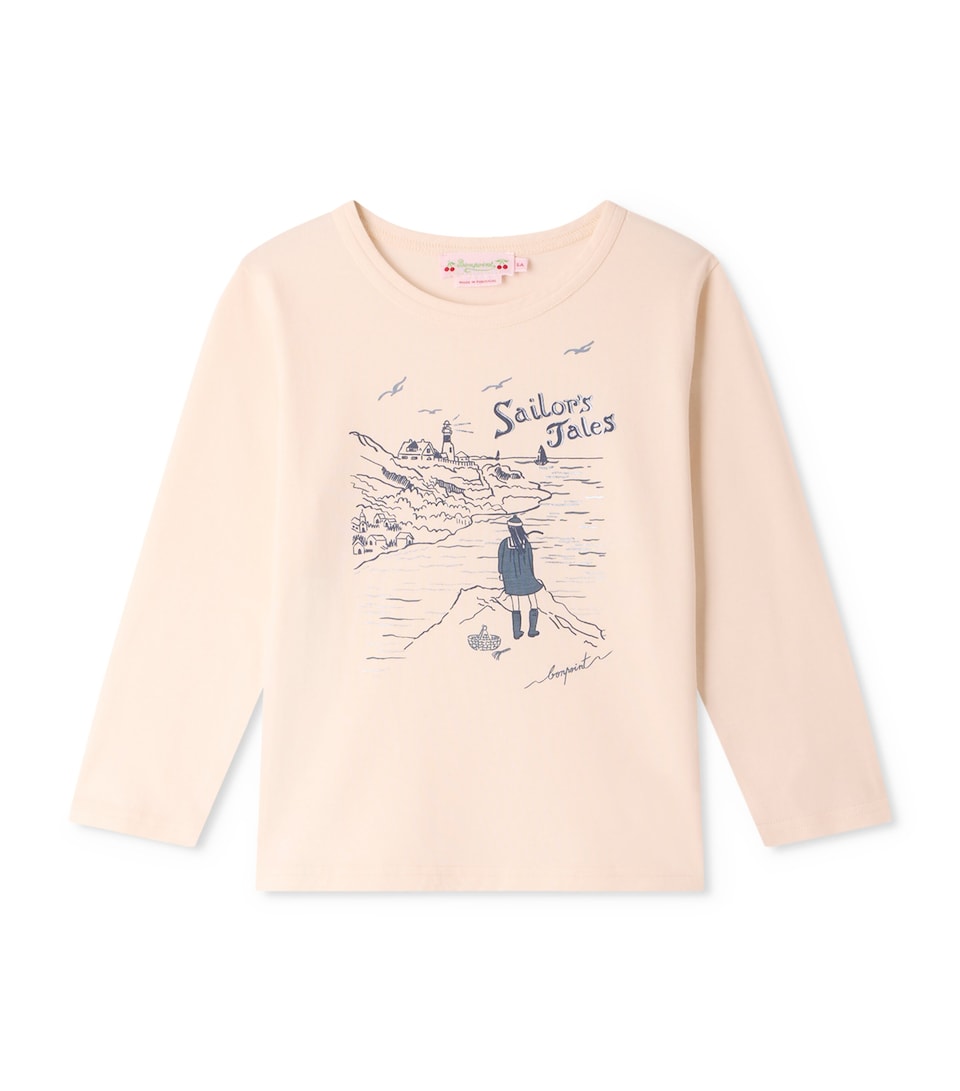 Bonpoint Cotton Printed Long-Sleeve T-Shirt (4-8 Years) Upb Ivoire