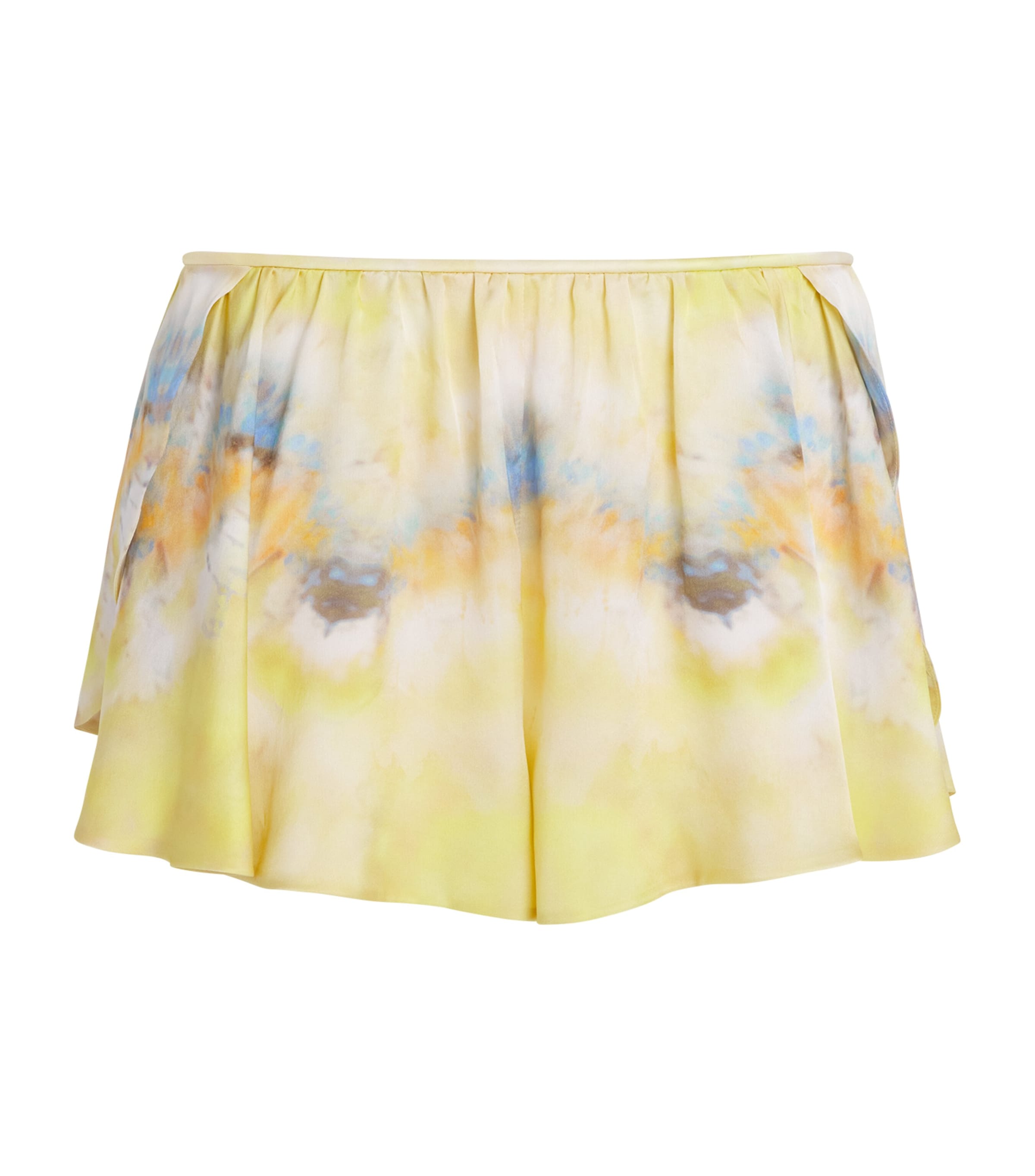 Zimmermann Womens Silk Alchemy Micro Shorts Citrus Tie Dye