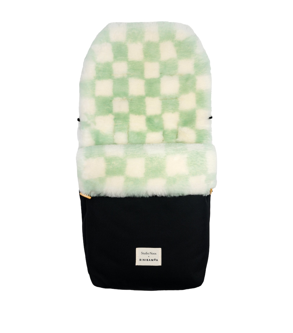 x Studio Noos Sheepskin Check Print Footmuff