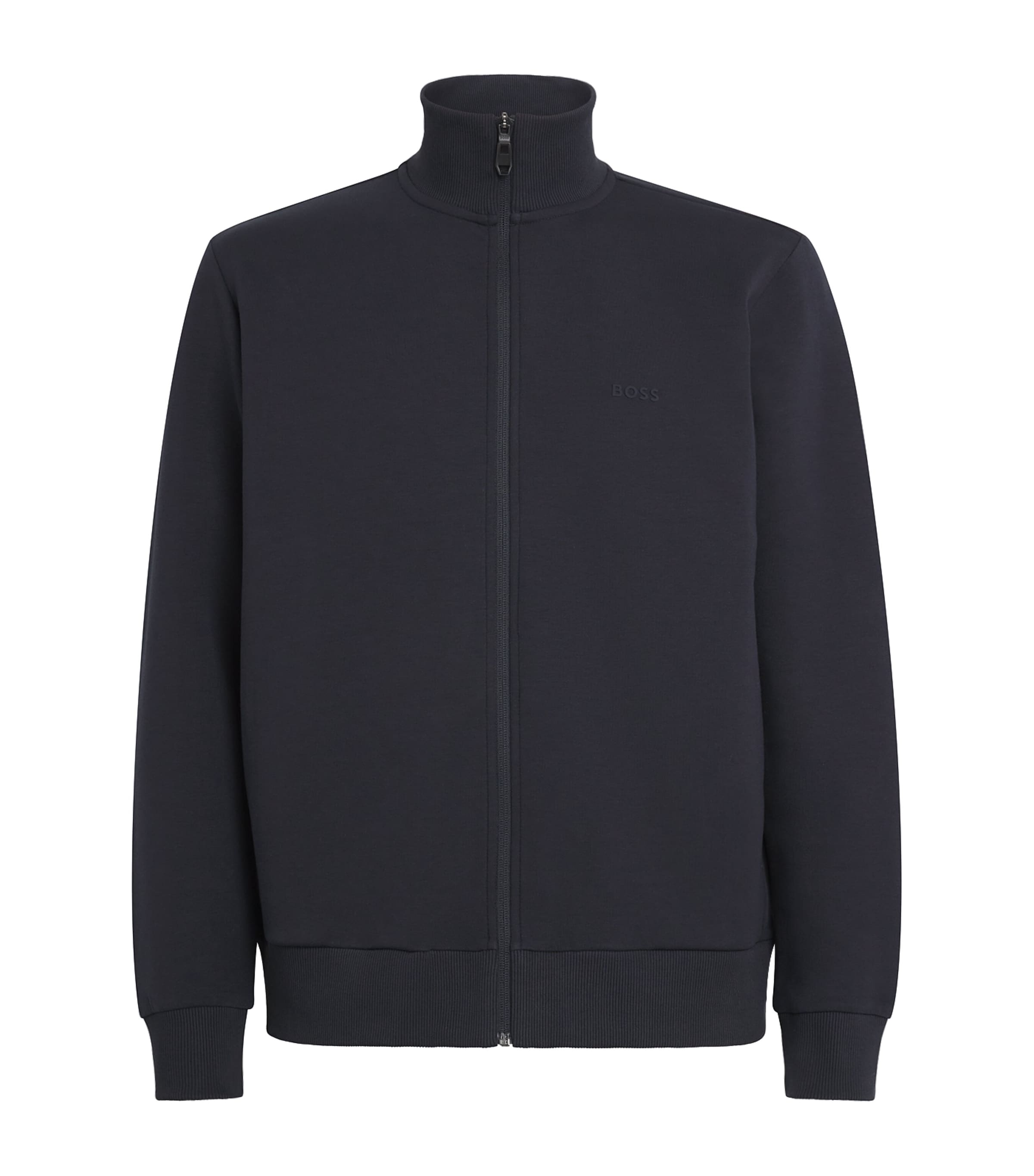 Stretch-Cotton Zip-Up Sweatshirt