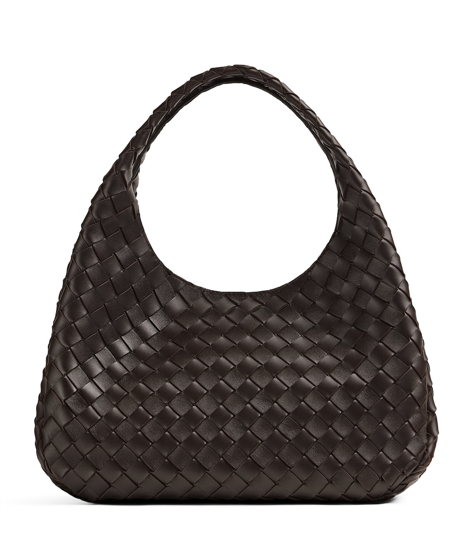 Medium Leather Intrecciato Campana Shoulder Bag