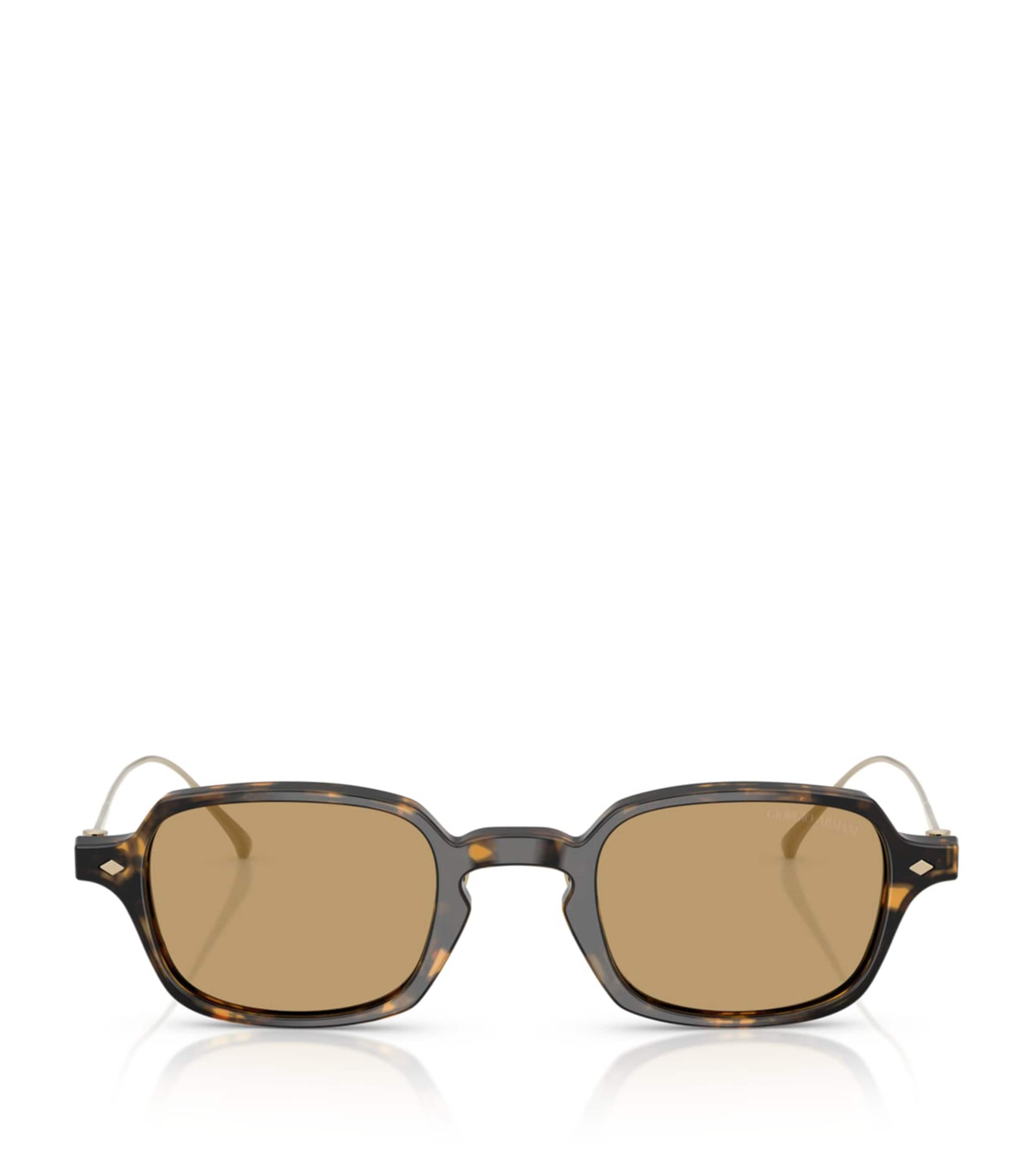 Giorgio Armani Tortoiseshell Rectangle Sunglasses