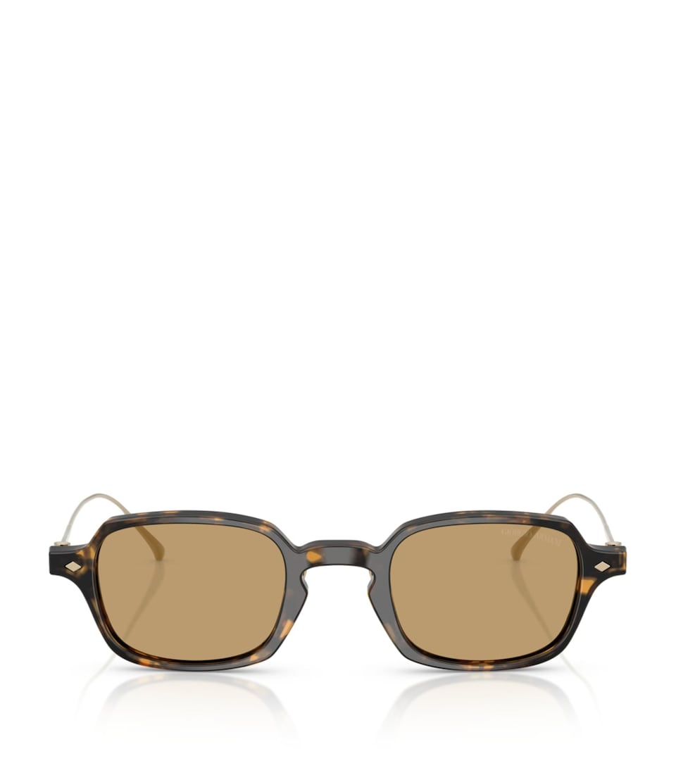 Giorgio Armani Tortoiseshell Rectangle Sunglasses