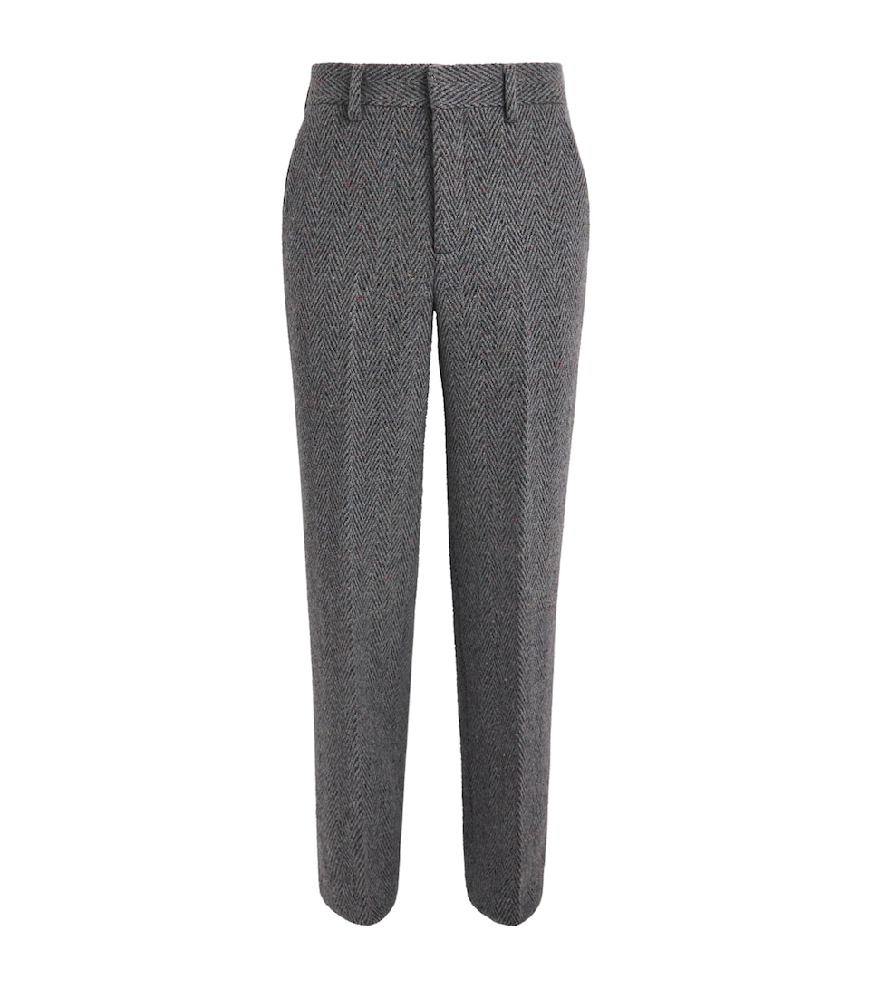Gabriela Hearst Mens Cashmere-Wool Harold Trousers Charcoal Multi