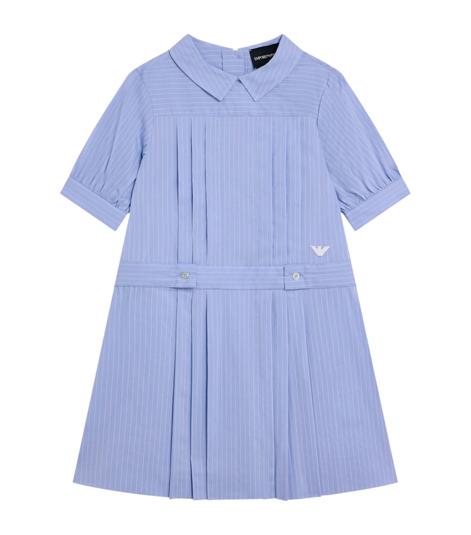 Cotton-Blend Pinstripe Logo Dress (4-14 Years)