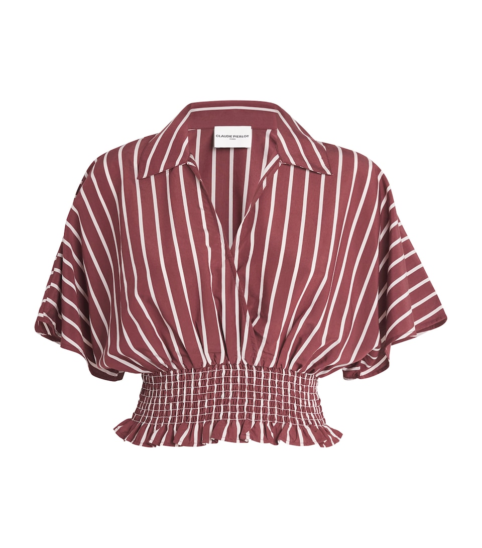 Claudie Pierlot Womens Stripe Crop Top Dual Color