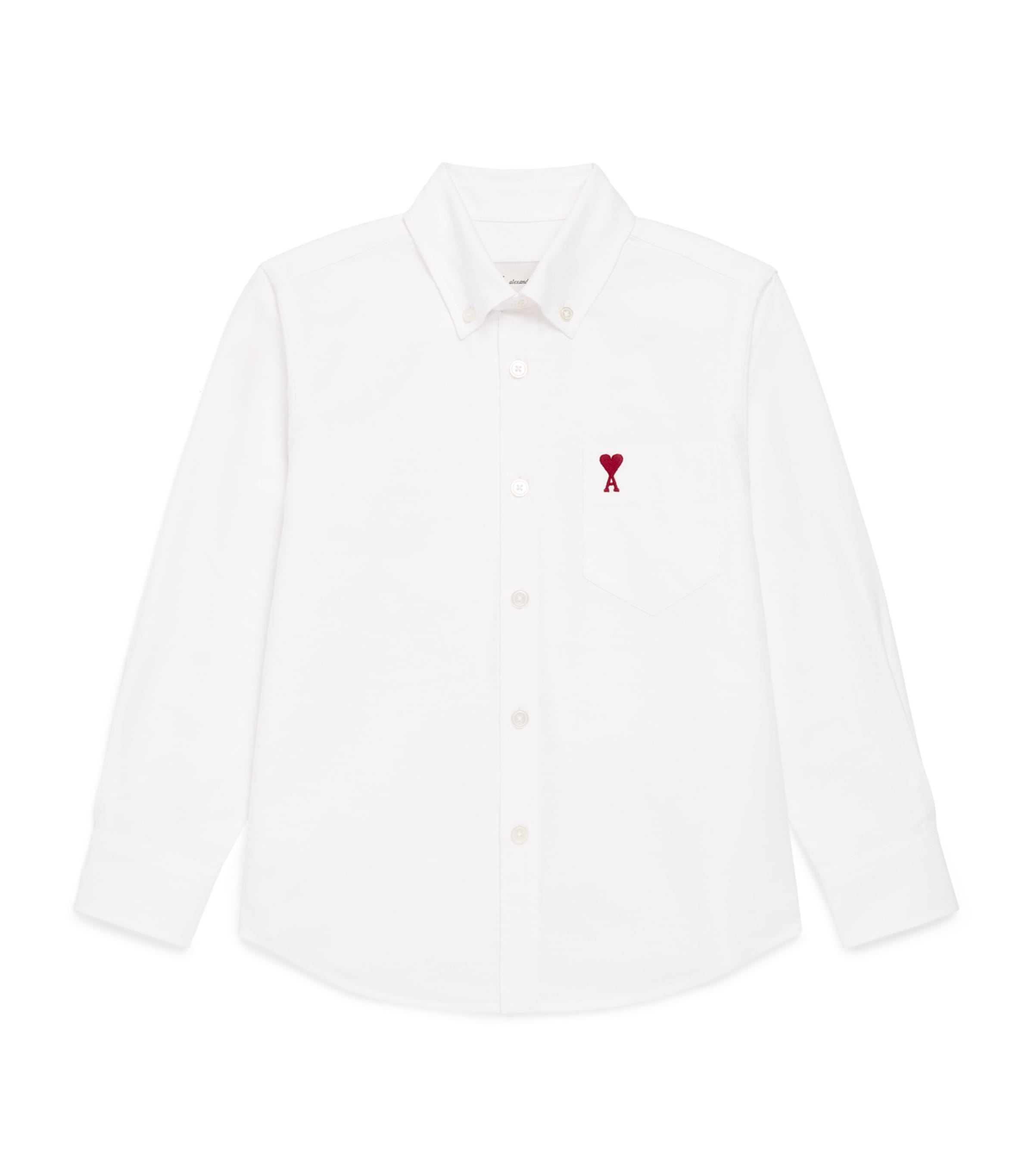 AMI Paris Cotton Ami de Coeur T-Shirt (4-12 Years) : Blanc Naturel