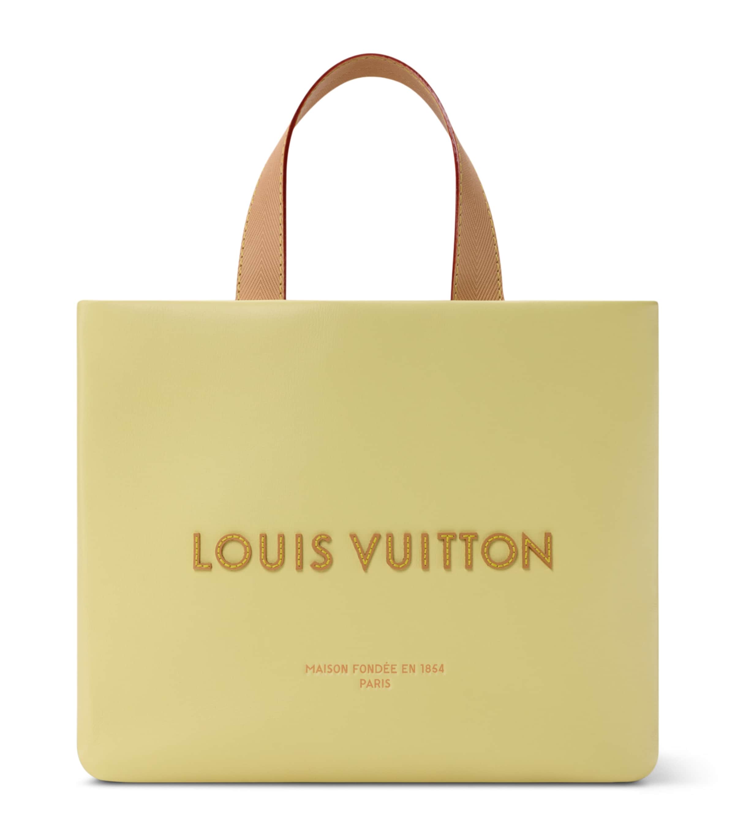 LOUIS VUITTON Mini Leather Shopper Tote Bag Yellow