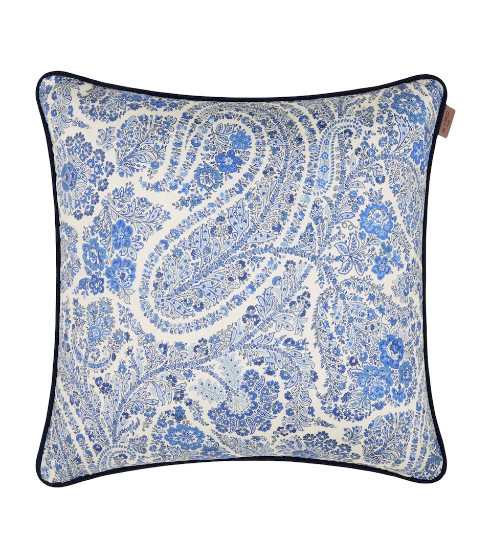 Etro Cotton Amalia Cushion (45cm x 45cm) Print On Blue Base