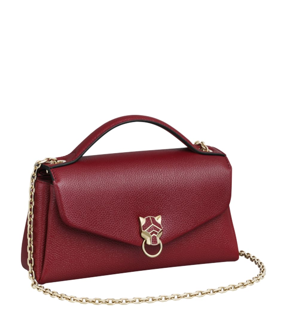 Cartier Nano Panthère Graphique de Cartier Chain Bag Burgundy