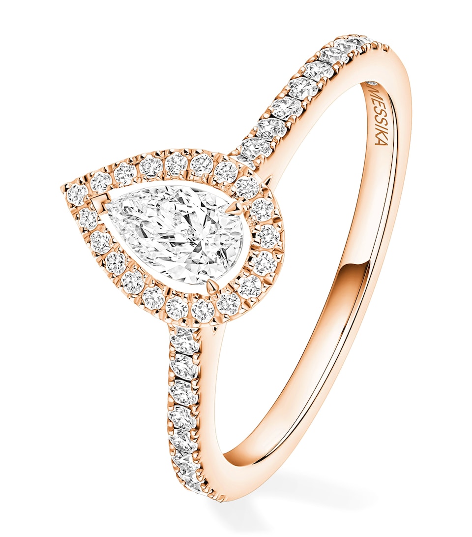 Messika Joy Pear Diamond and Pink Gold Ring (0.45ct) Pink Gold