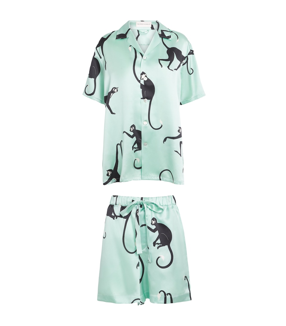 Silk Monkey Print Emeli Pyjama Set