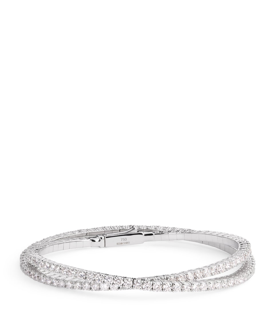 White Gold and Diamond Y-Couture Crossover Bracelet