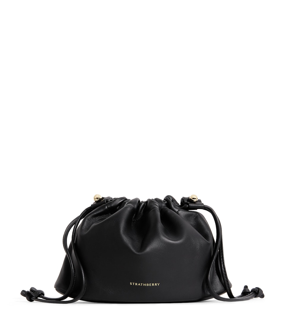 Leather Drawstring Charlotte Clutch Bag