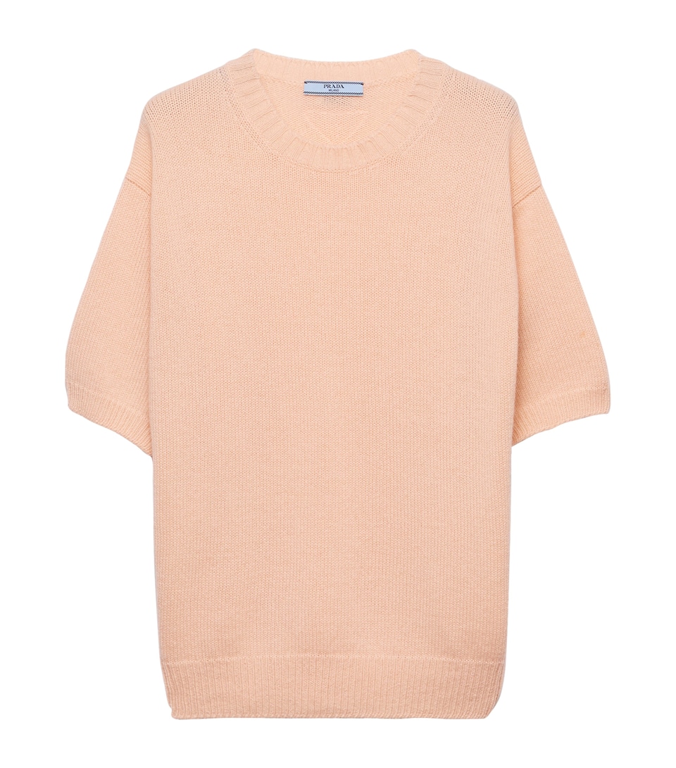 Wool-Cashmere Short-Sleeve Sweater
