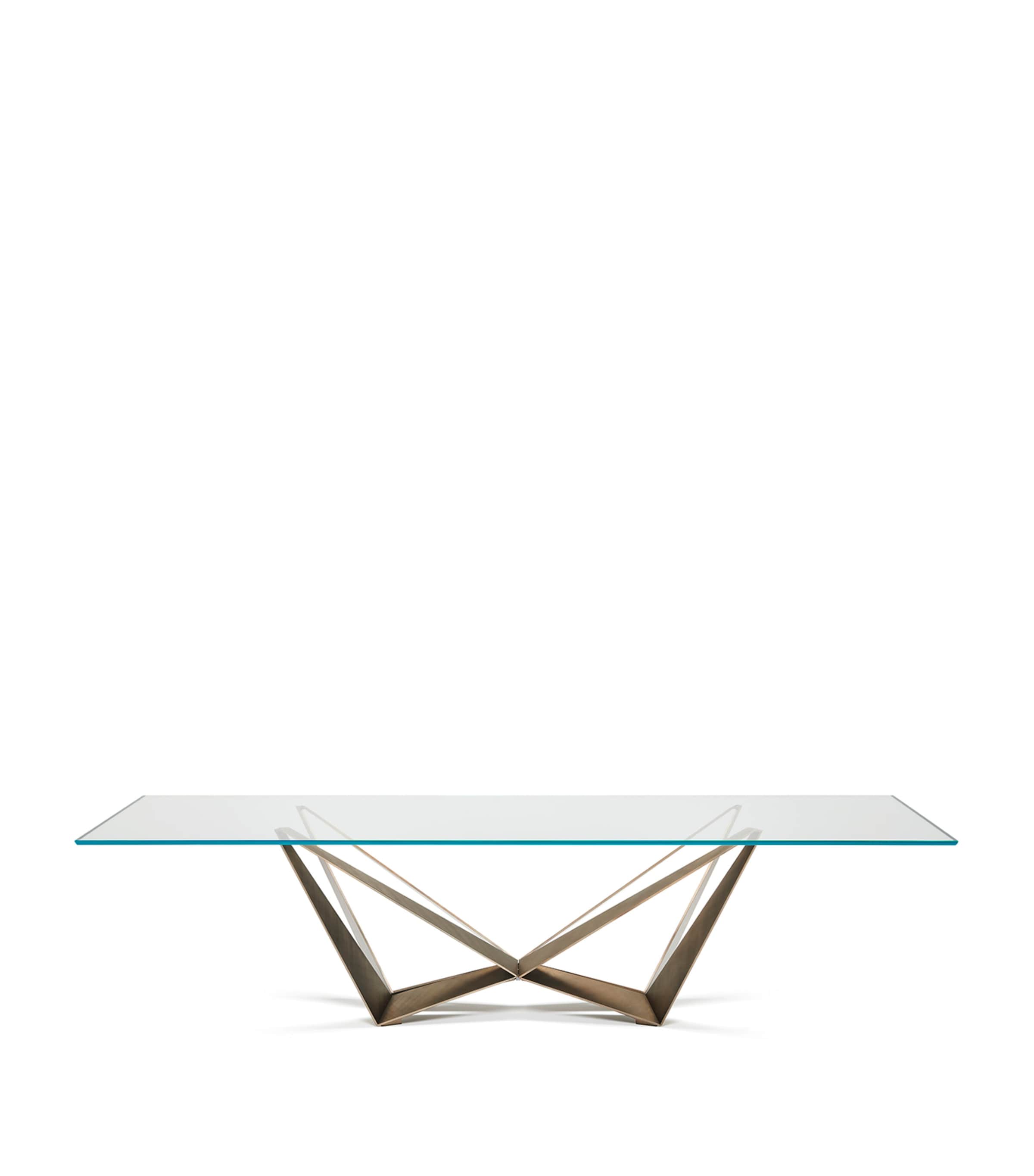 Steel and Glass Skorpio Dining Table