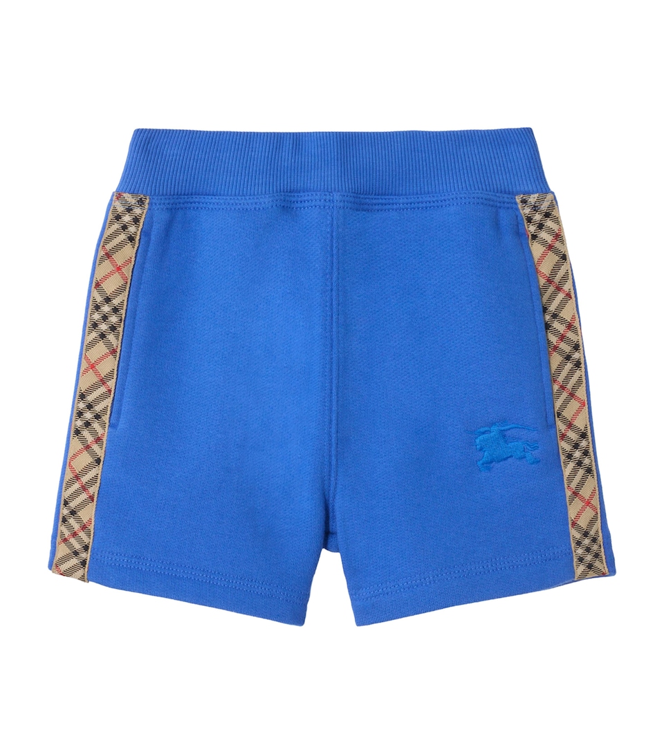 Burberry Kids Cotton Check-Trim Shorts (6-36 Months) Hyacinth Blue
