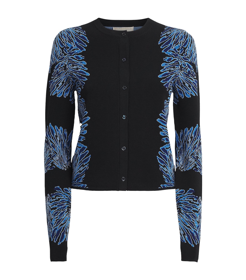Ulla Johnson Womens Jacquard Carina Cardigan Ocean