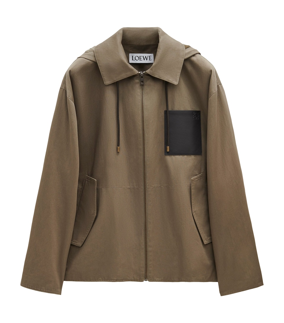 Pocket-Detail Hooded Jacket