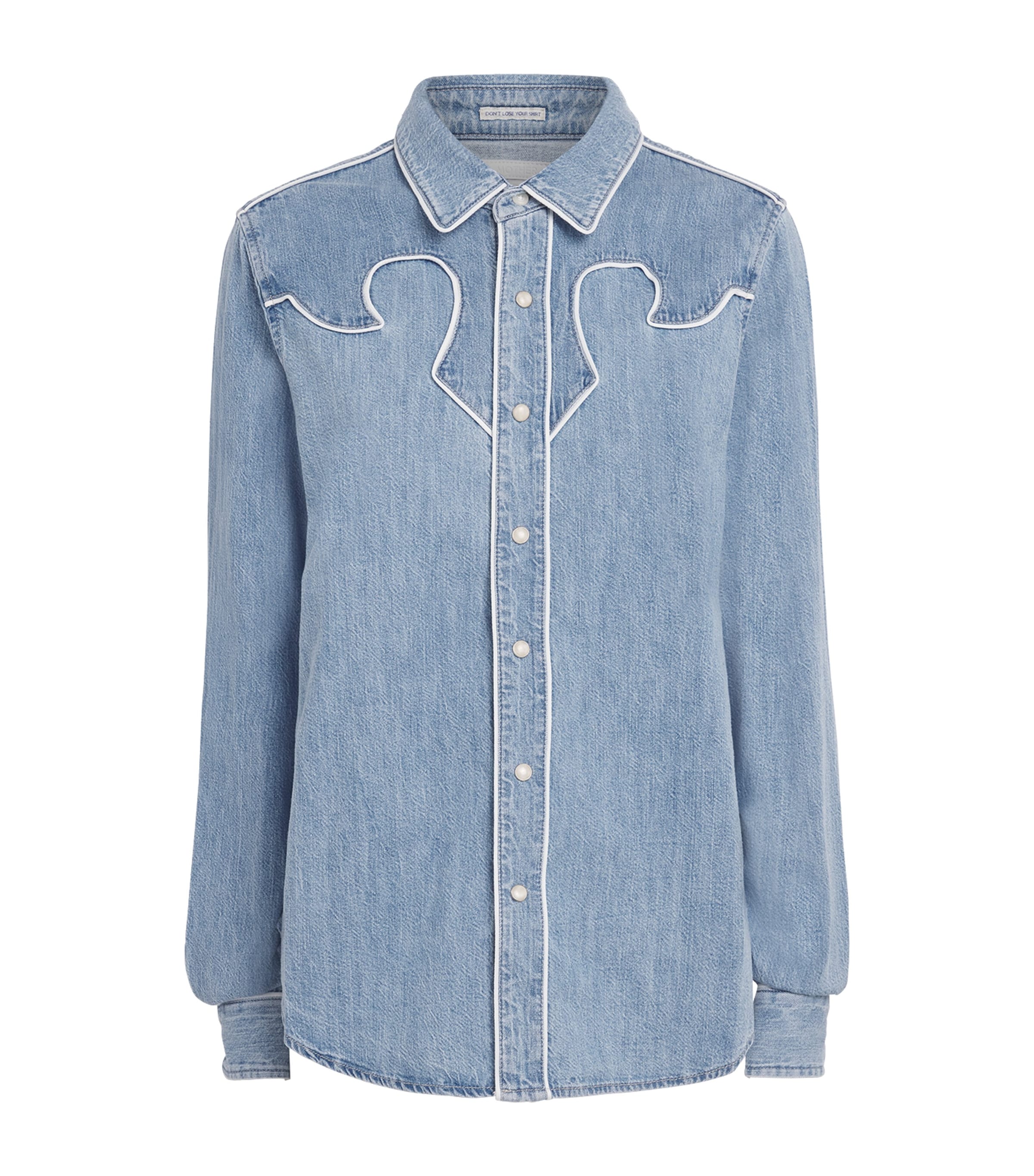 MOTHER Womens Cotton The Country Exes Denim Shirt Rope Em