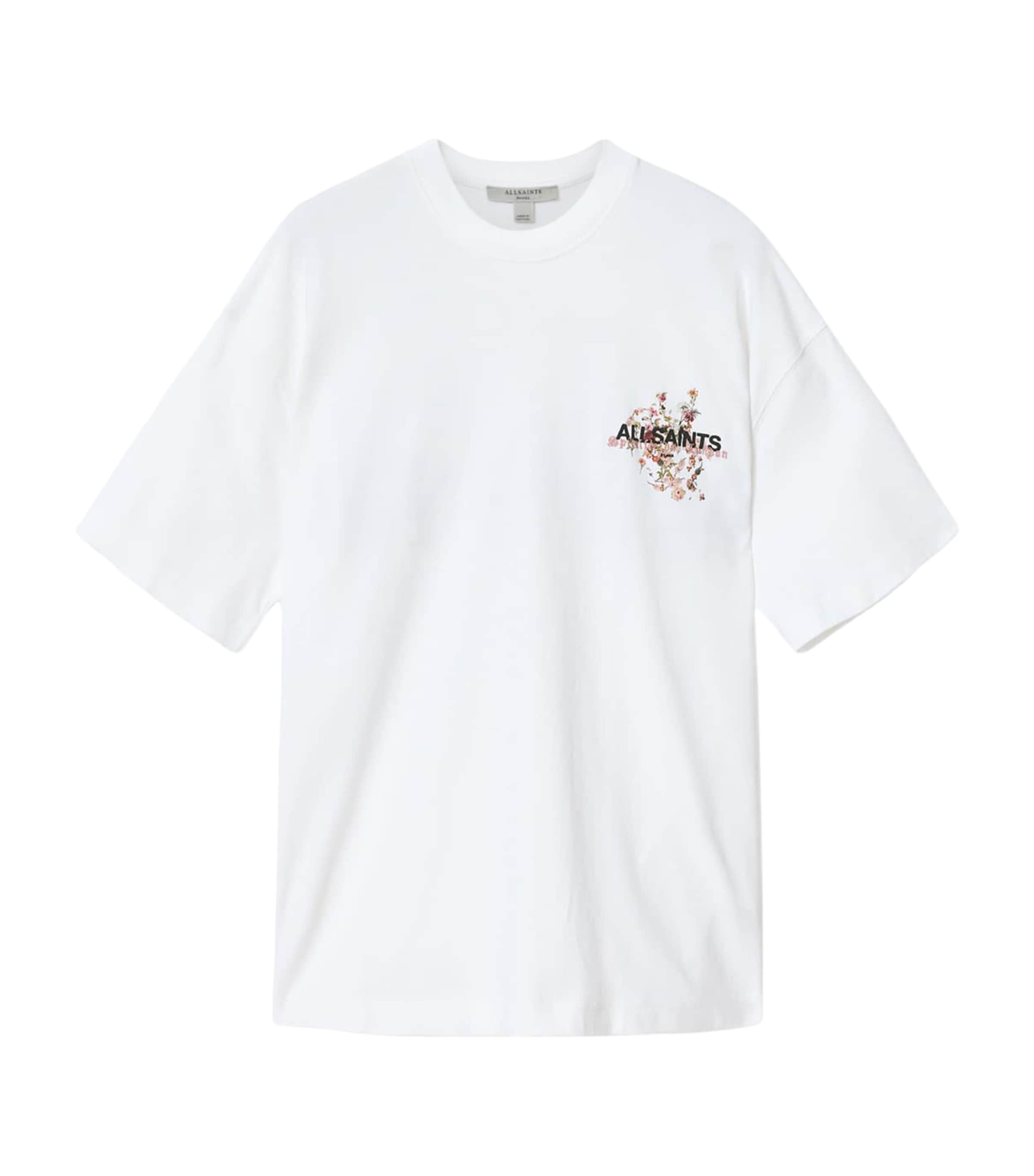 AllSaints Womens Valen Etta Oversized T-Shirt Optic White