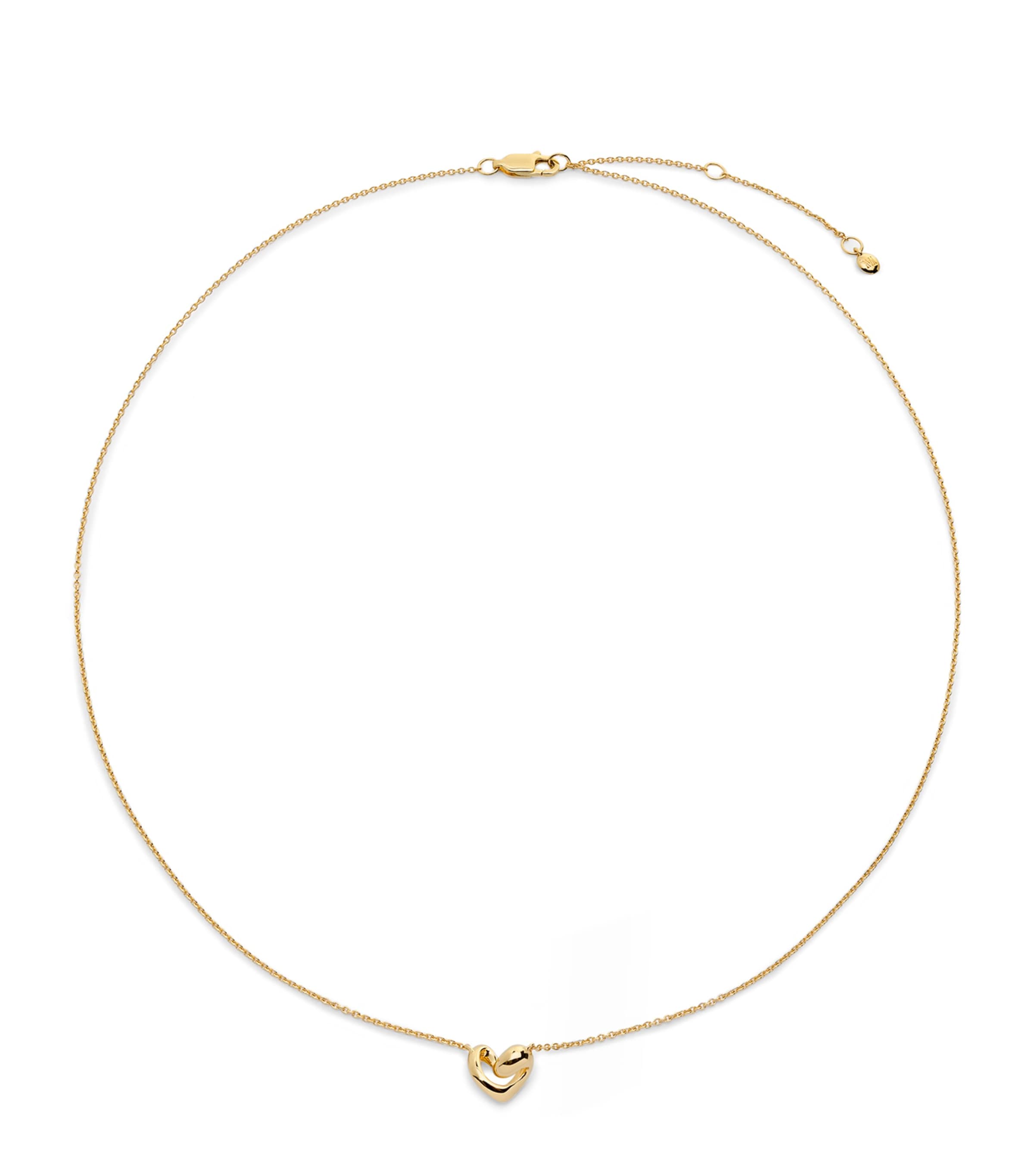 Monica Vinader Small Gold Vermeil Infinity Heart Necklace Gold