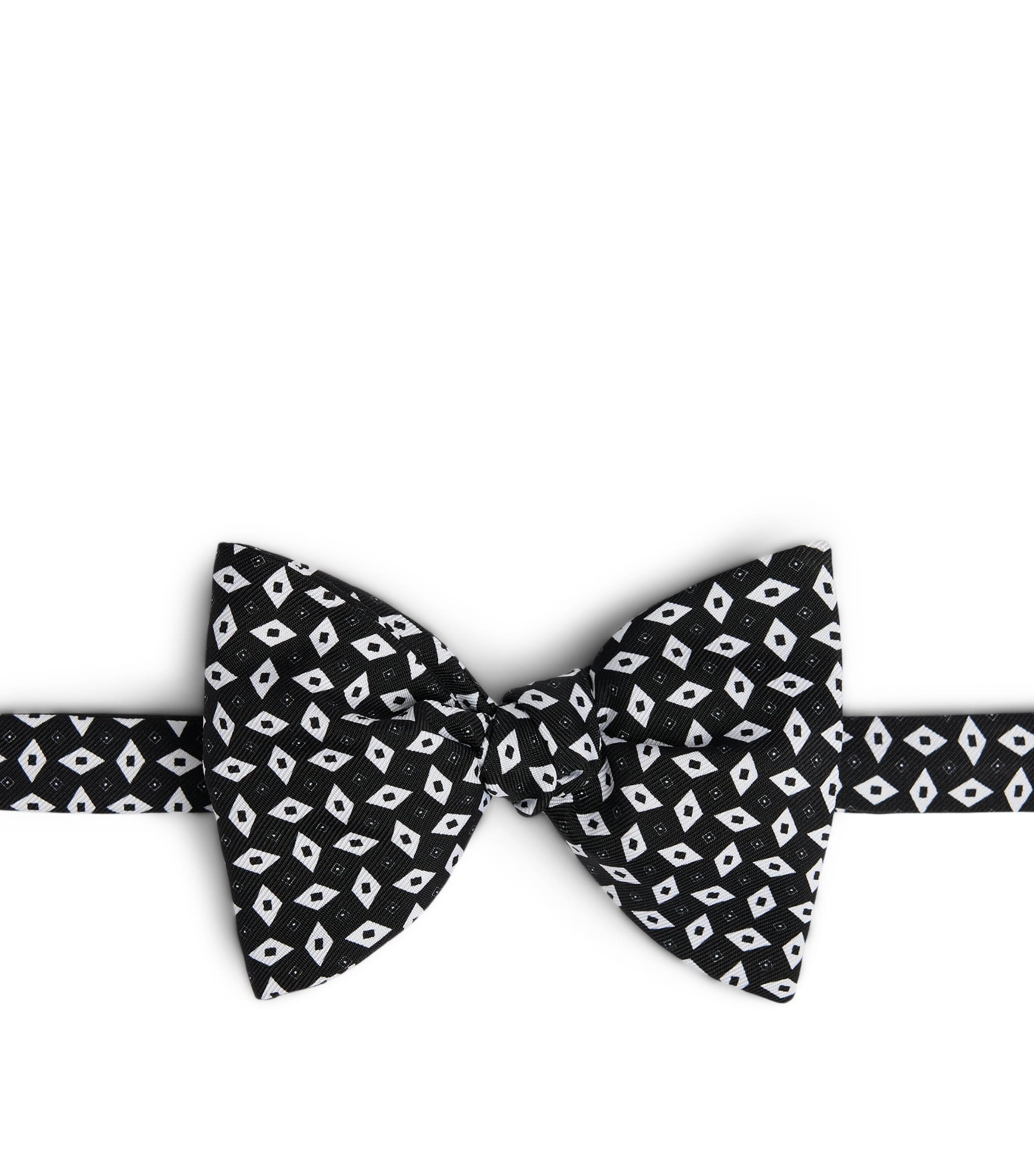 Dunhill Mulberry Silk Polka Dot Bow Tie