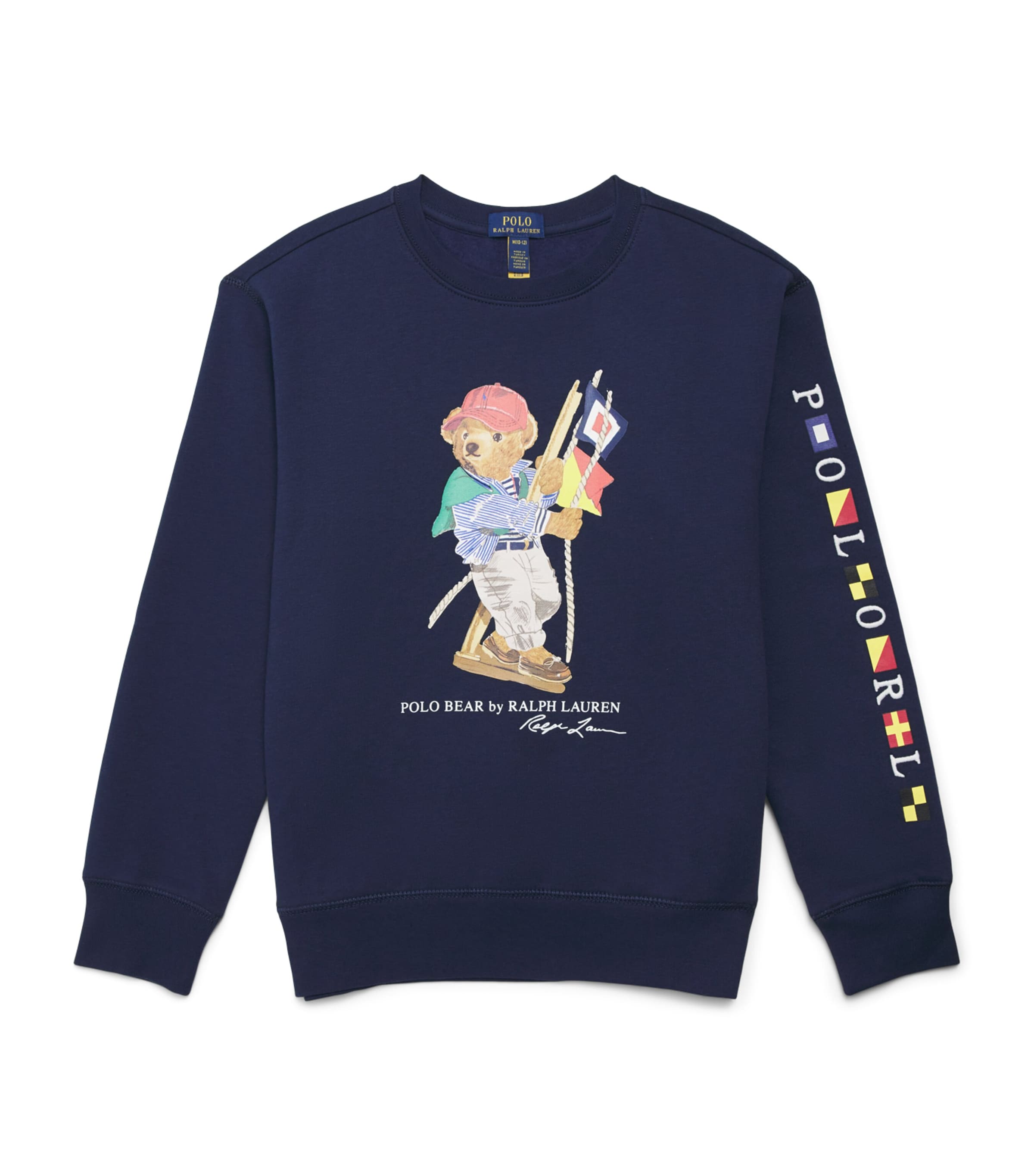 Ralph Lauren Kids Sailing Polo Bear Sweatshirt (6-14 Years) Nwprt Nvy