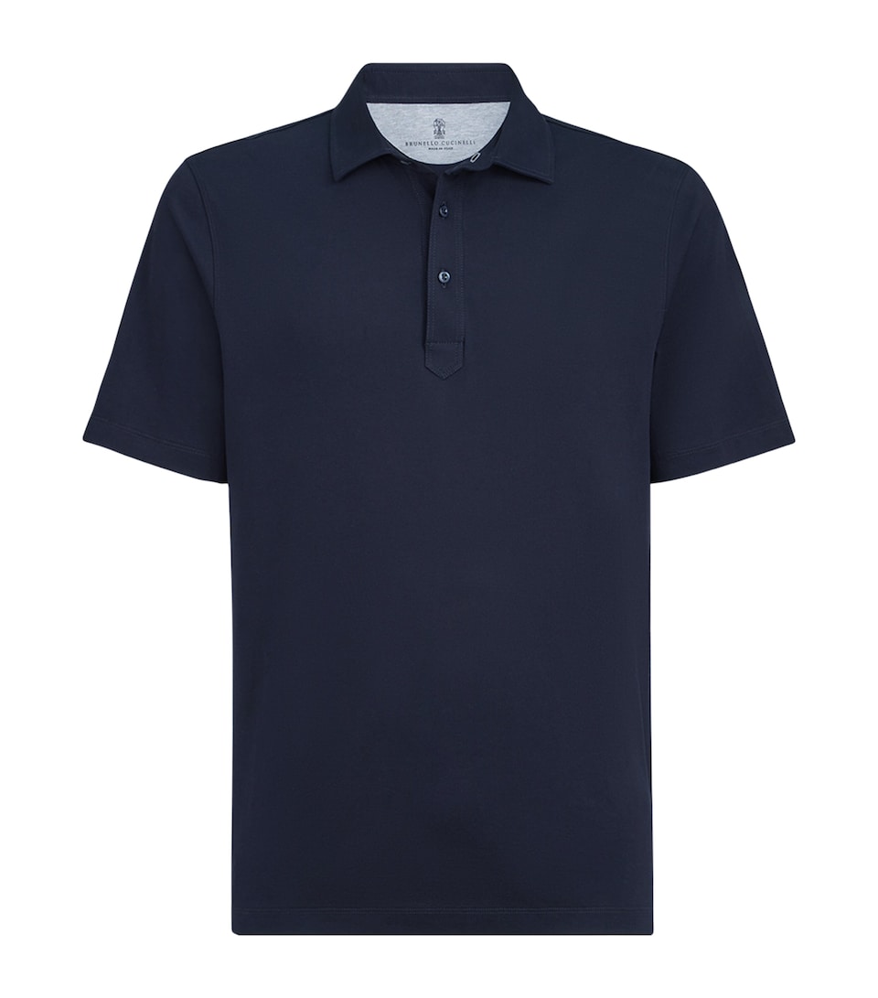 Brunello Cucinelli Mens Cotton Jersey Polo Shirt