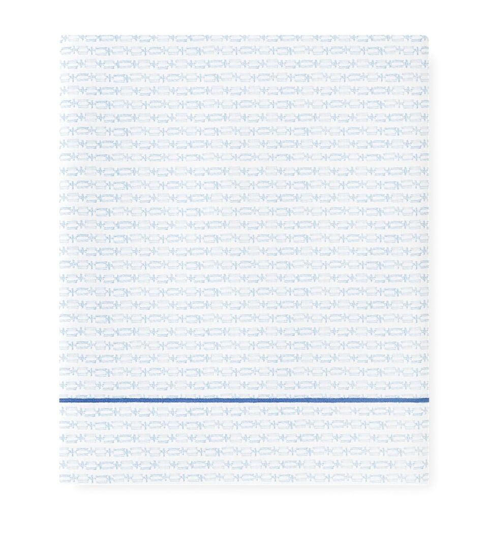 Amalia Cotton Gaia King Flat Sheet (275cm x 275cm) Ardósia (blue)