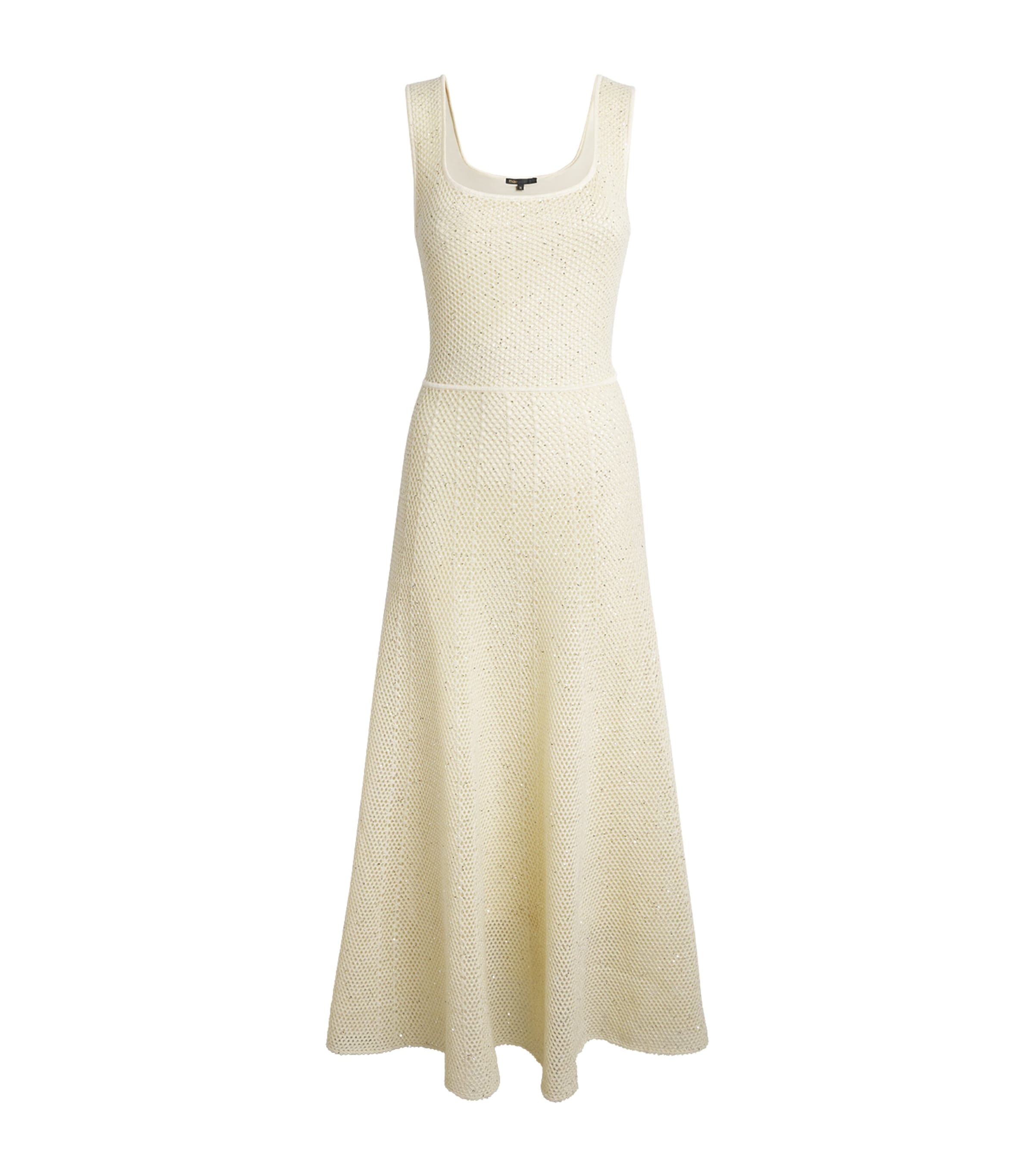 Maje Womens Embellished Maxi Dress Pale Yellow