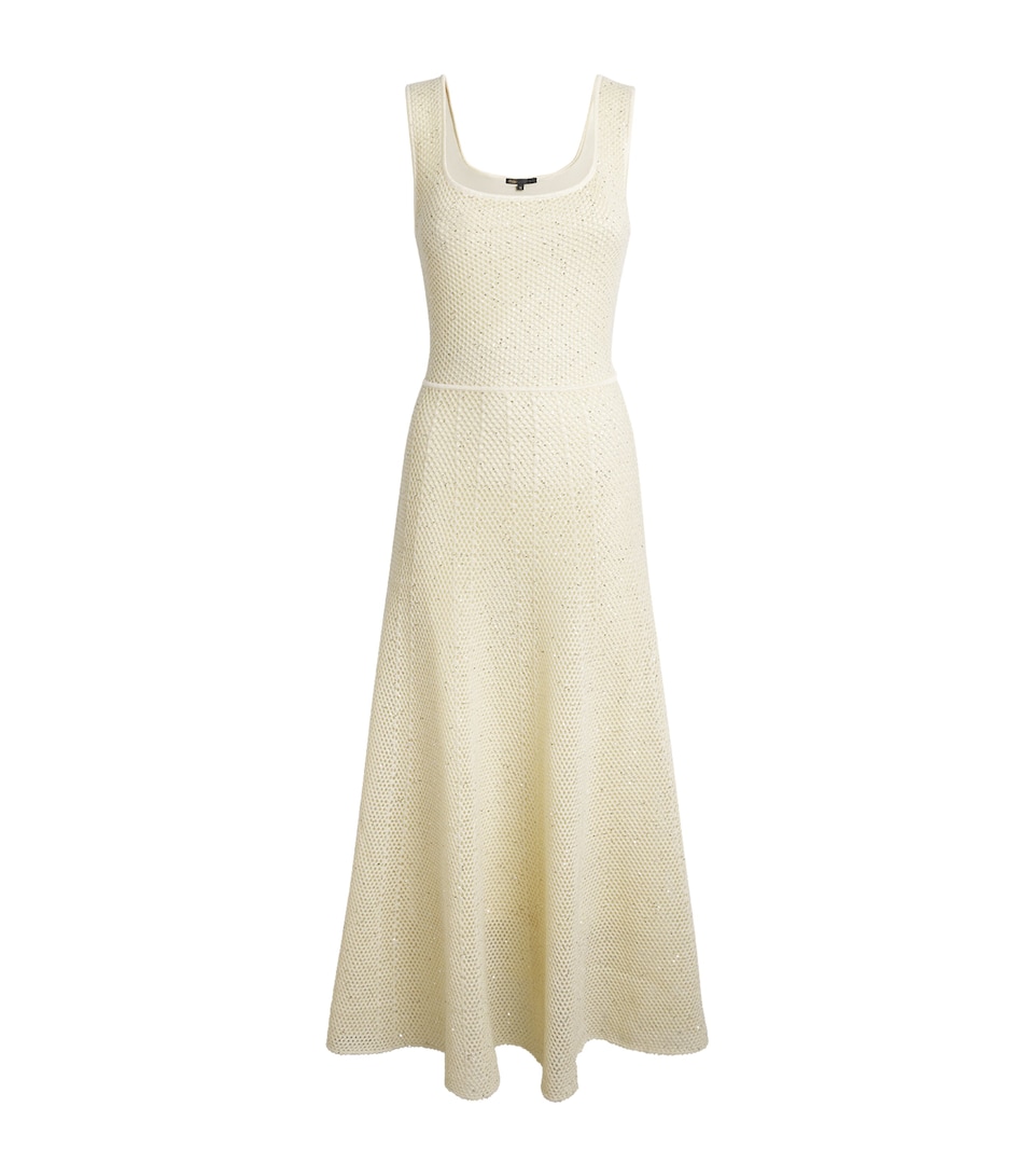 Maje Womens Embellished Maxi Dress Pale Yellow