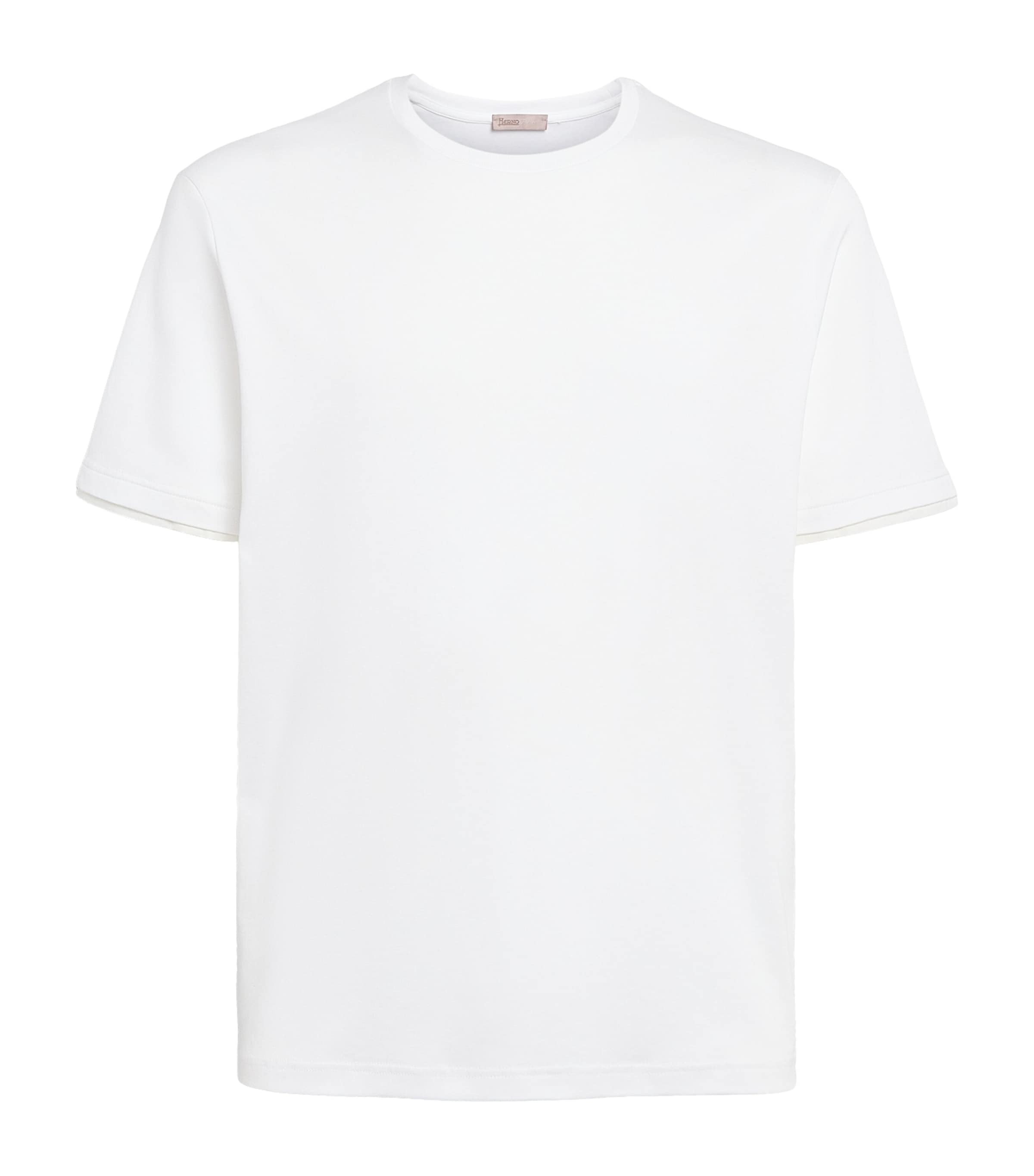Herno Mens Cotton Layered T-Shirt White