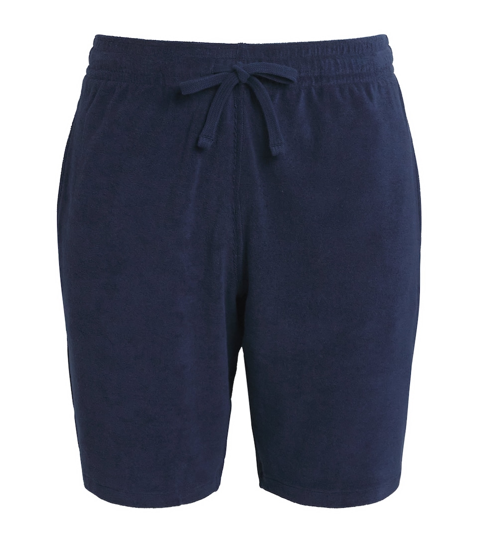 Vilebrequin Mens Organic Cotton Terry-Blend Bolide Shorts Bleu Marine