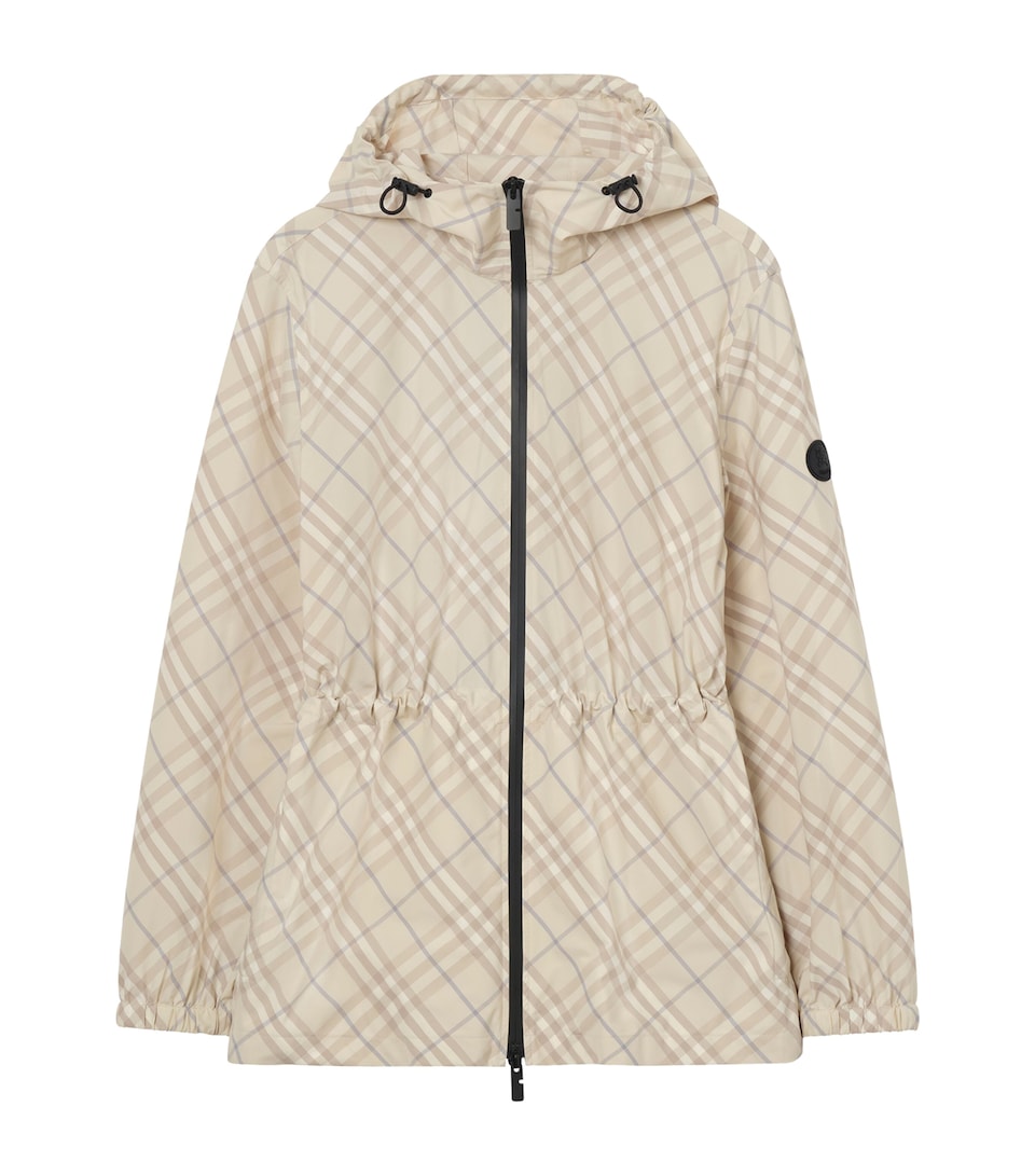 Burberry Womens Check Whitstable Jacket Sesame Beige Ip Chk