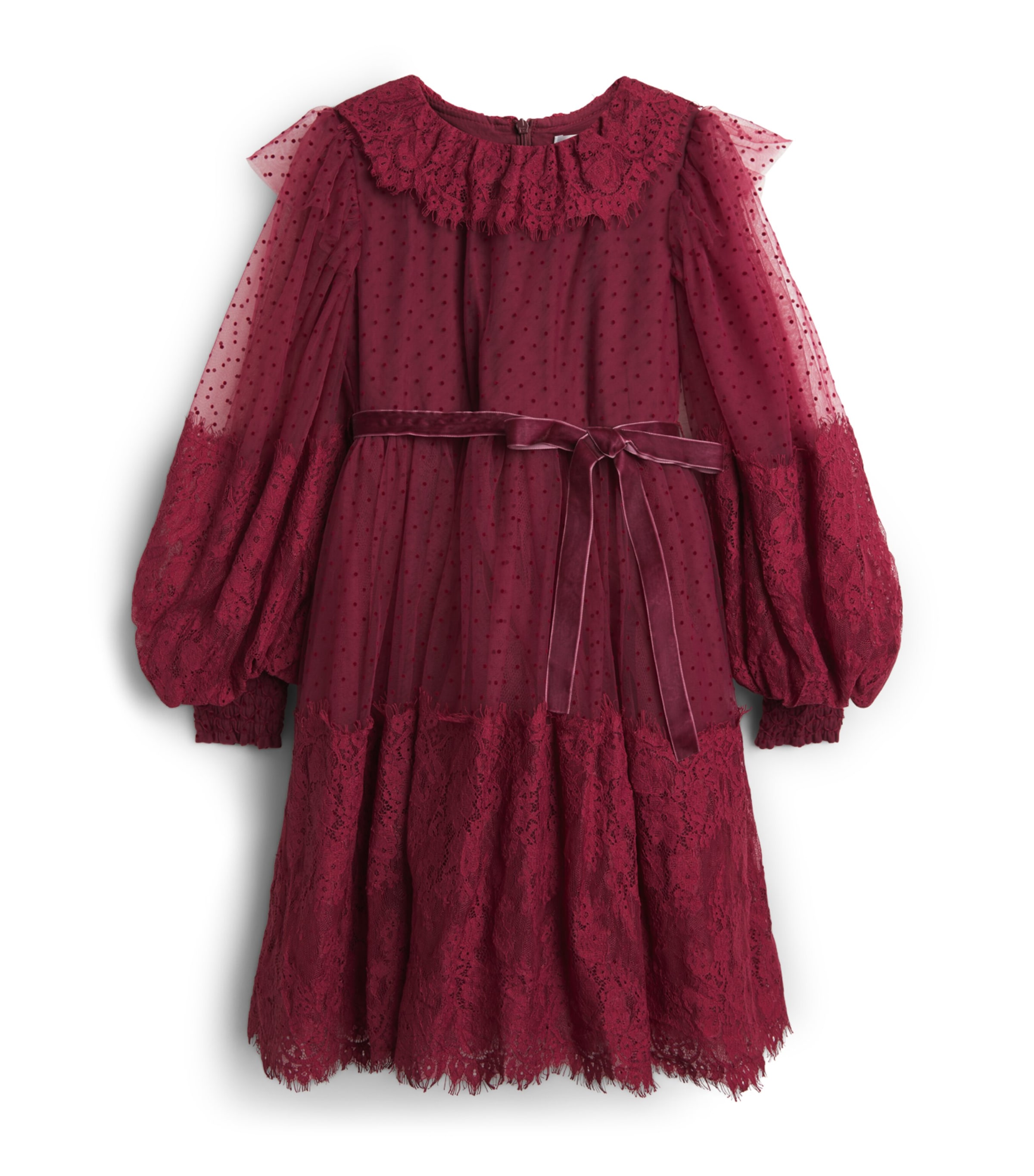 PETITE AMALIE Tulle Dress (4-16 Years) Burgundy