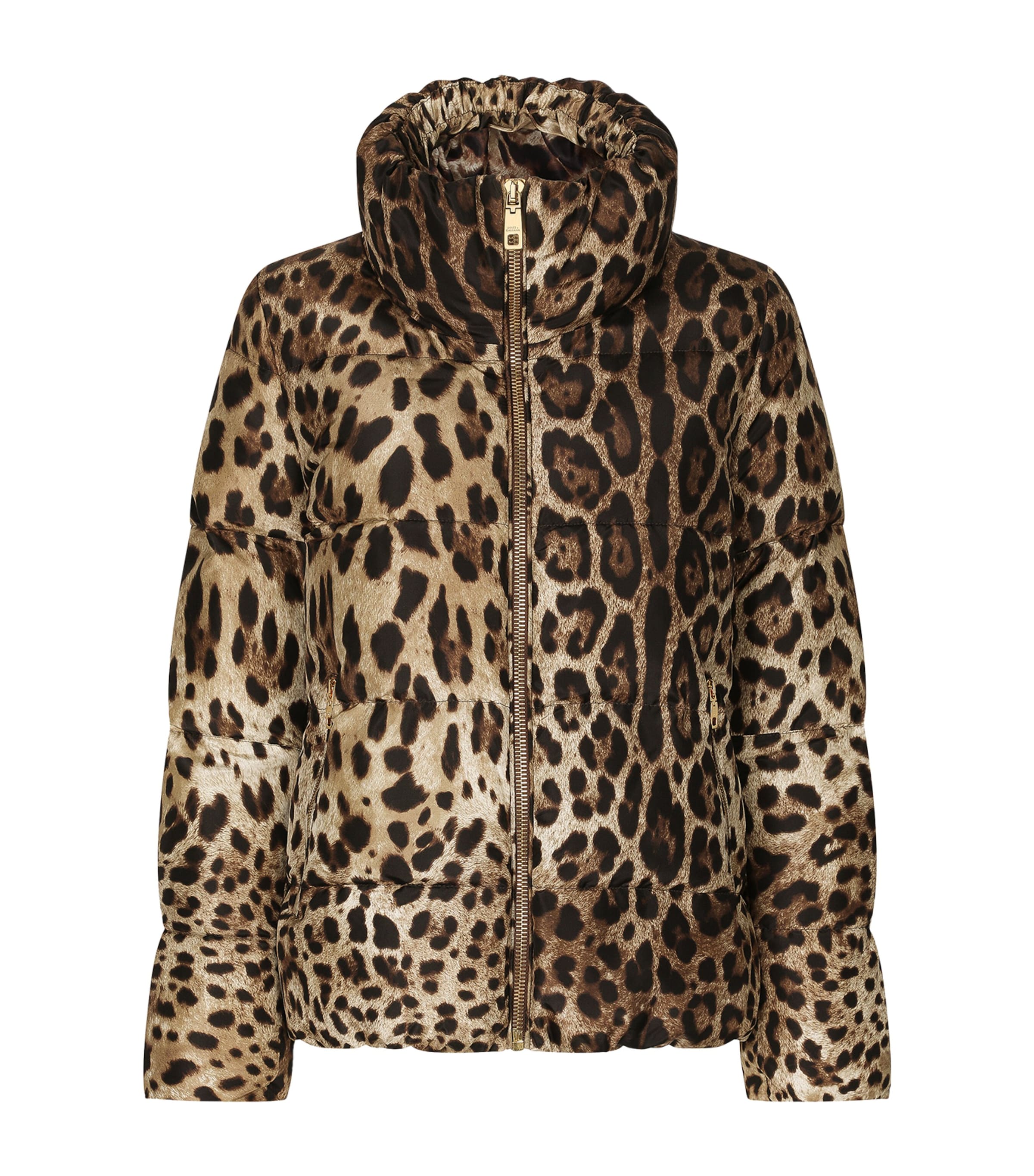 Leopard Print Puffer Jacket