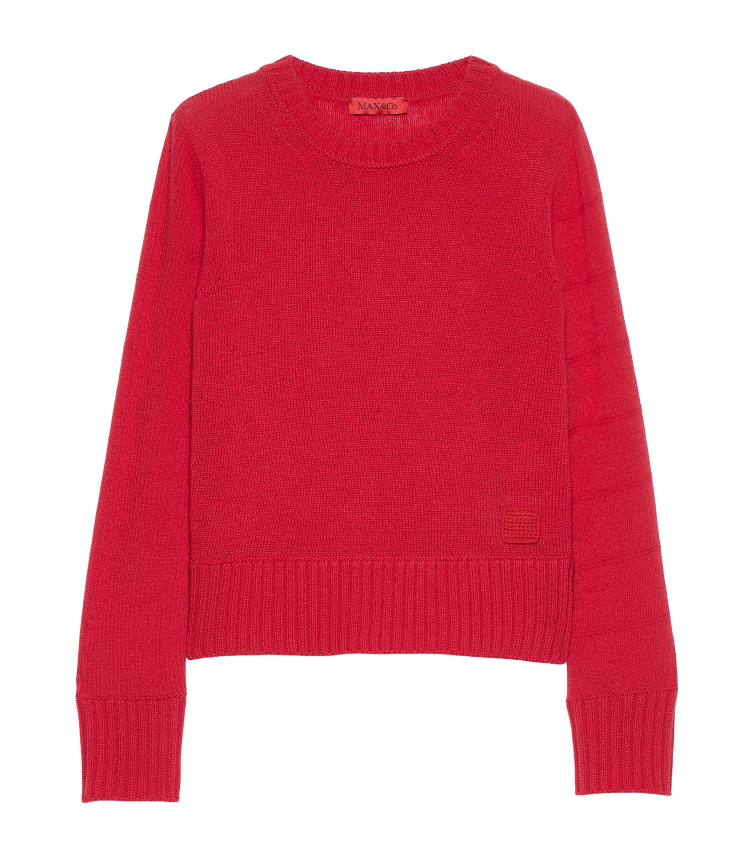 MAX&Co. Womens Virgin Wool Sweater Red