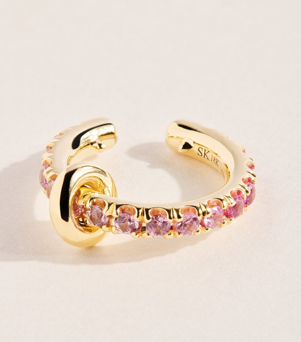 Spinelli Kilcollin Yellow Gold and Sapphire Elara Single Ear Cuff Yellow Gold