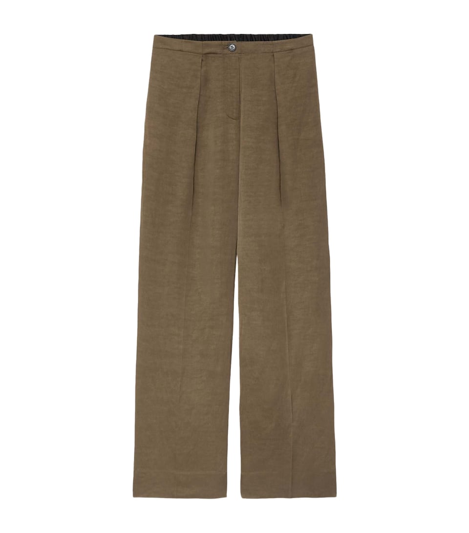 AllSaints Womens Leonie Relaxed Trousers Khaki Green