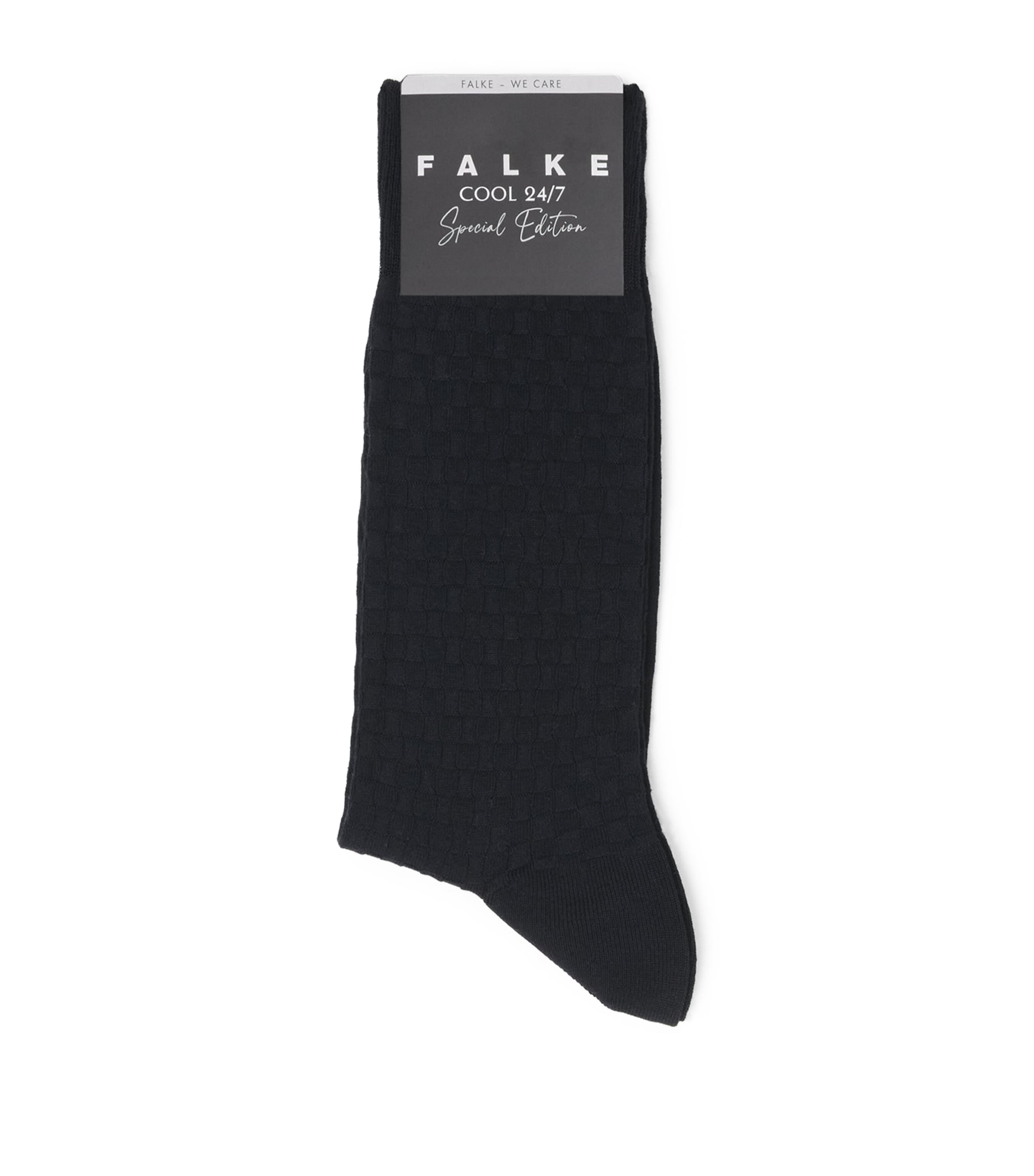 Falke Mens Cotton-Blend Cool 24/7 Socks Black