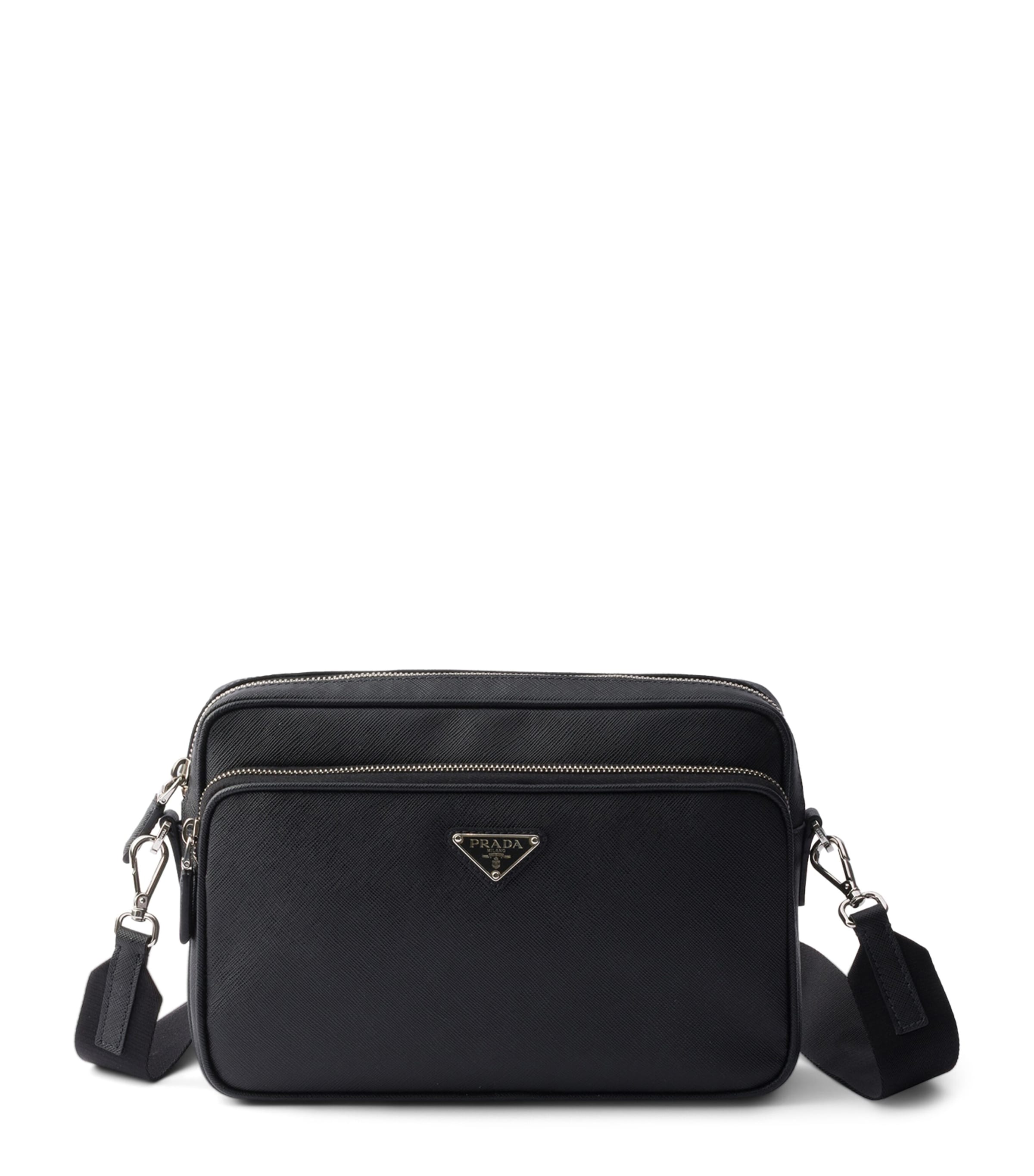 Prada Saffiano Leather Cross-Body Bag Black