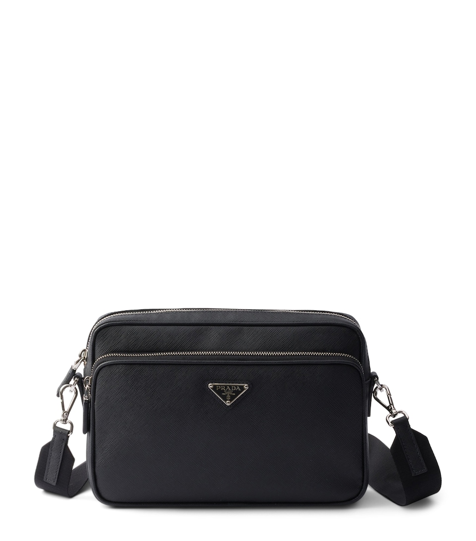 Prada Saffiano Leather Cross-Body Bag Black
