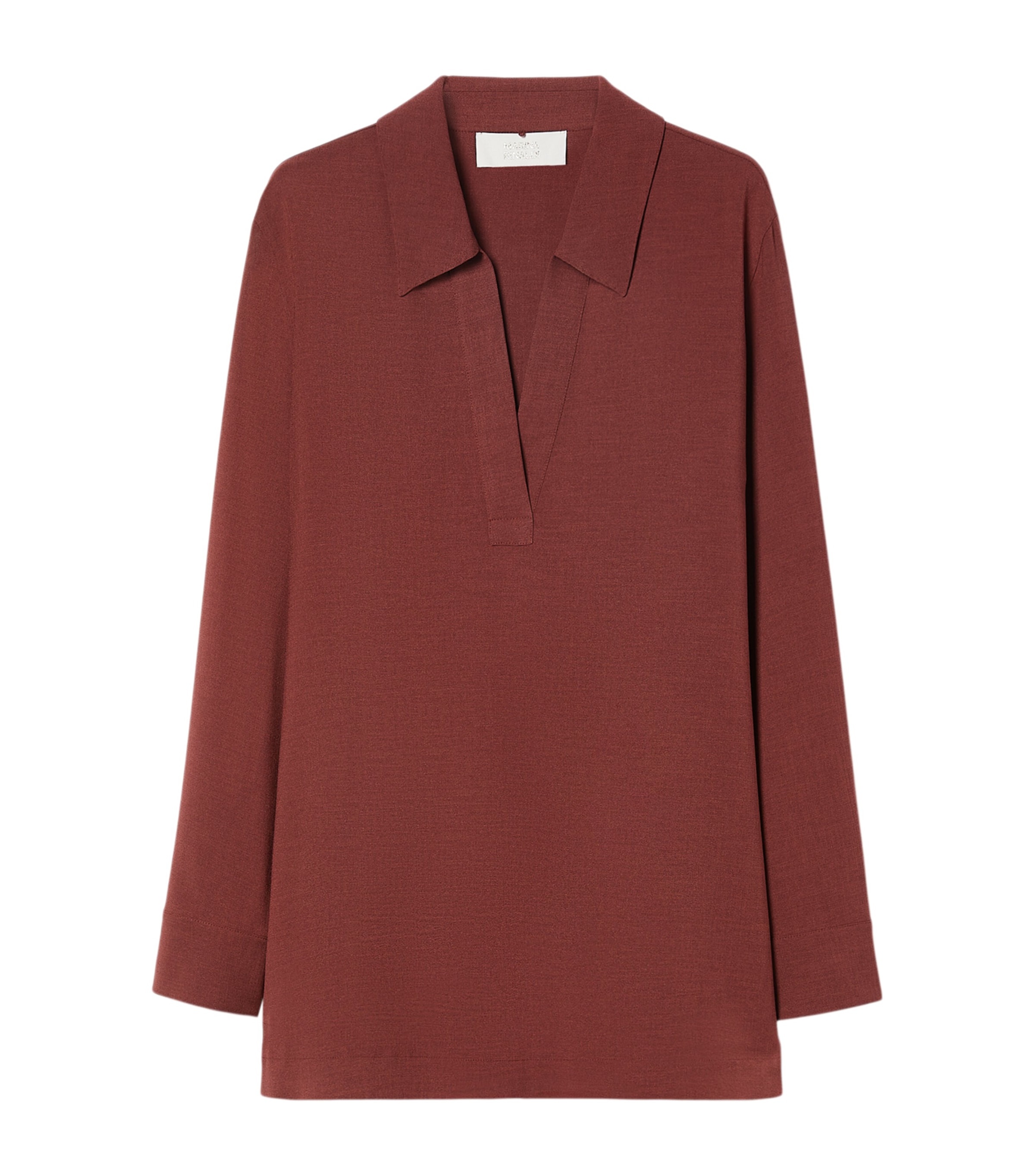 Marina Rinaldi Womens Long-Sleeve Tunic Brick Red