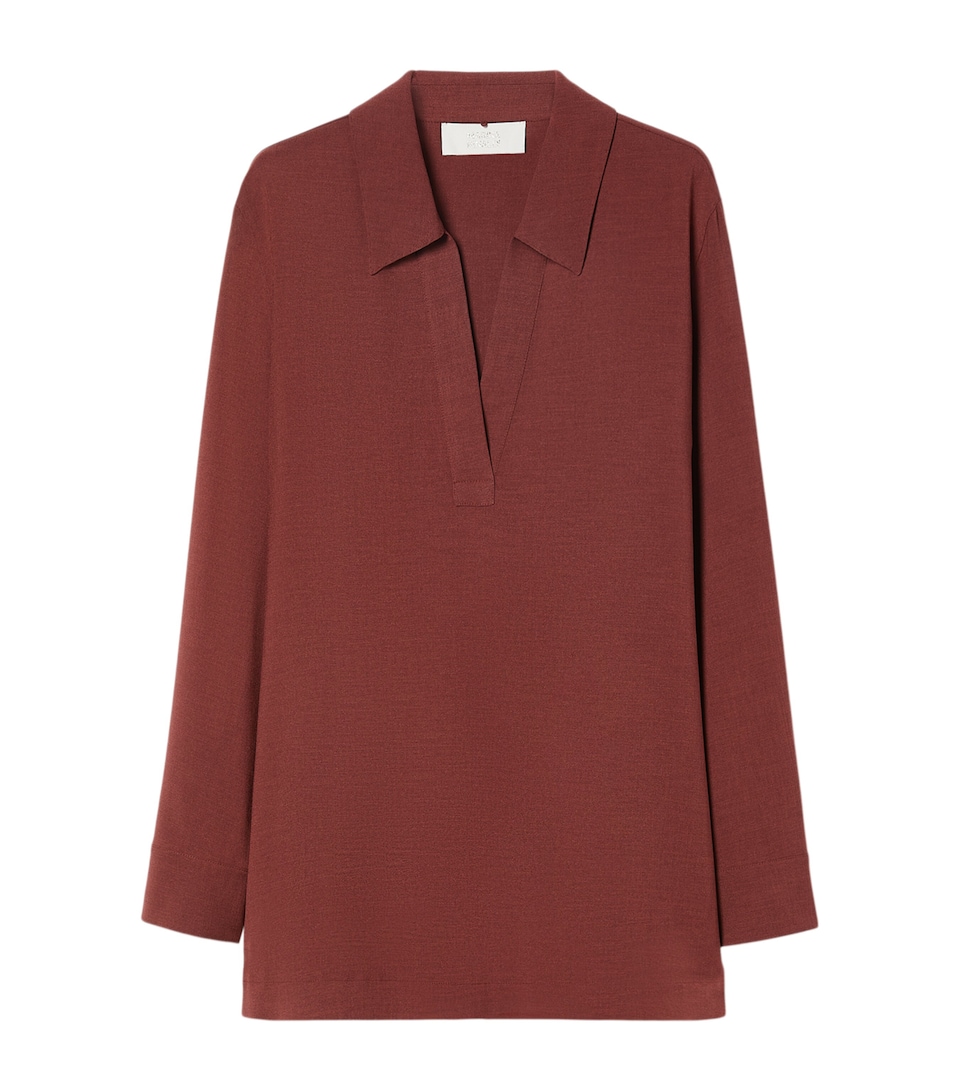 Marina Rinaldi Womens Long-Sleeve Tunic Brick Red