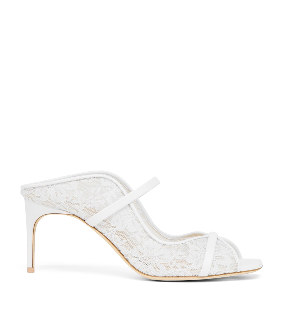 Malone Souliers Lace Noah Heeled Sandals 70 White