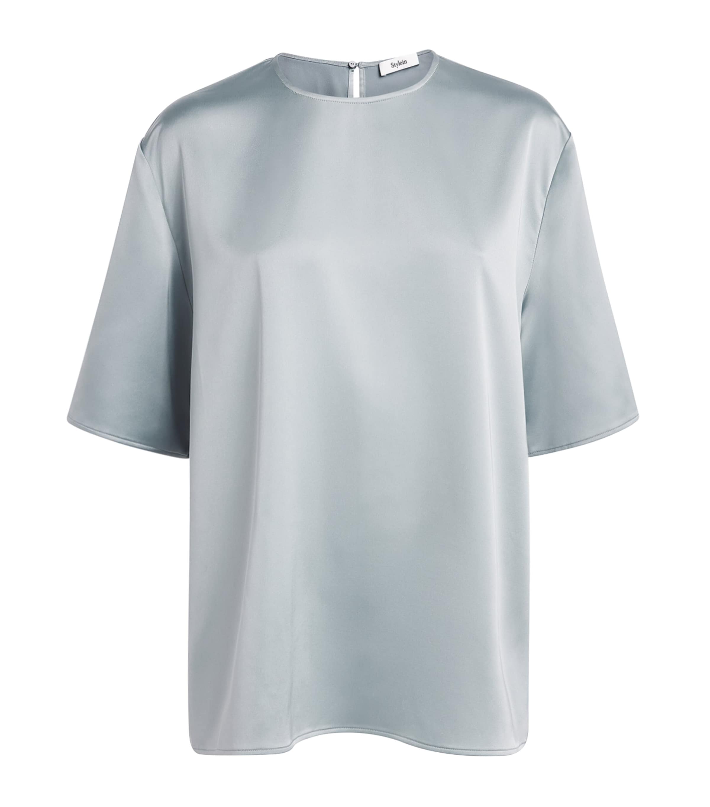 Stylein Womens Satin Martano Blouse Ice Blue